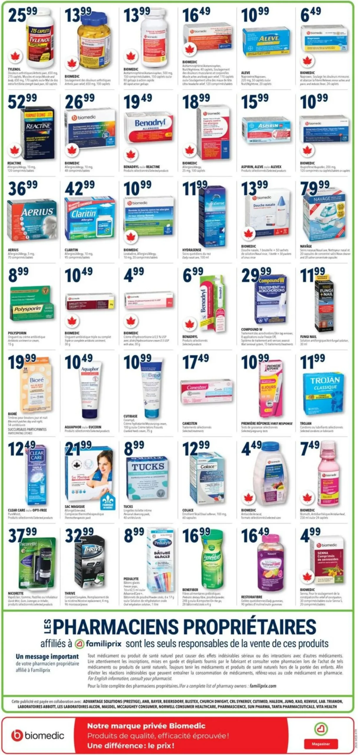 Page 4 de la Circulaire Familiprix du 23 au 29 juillet 2026