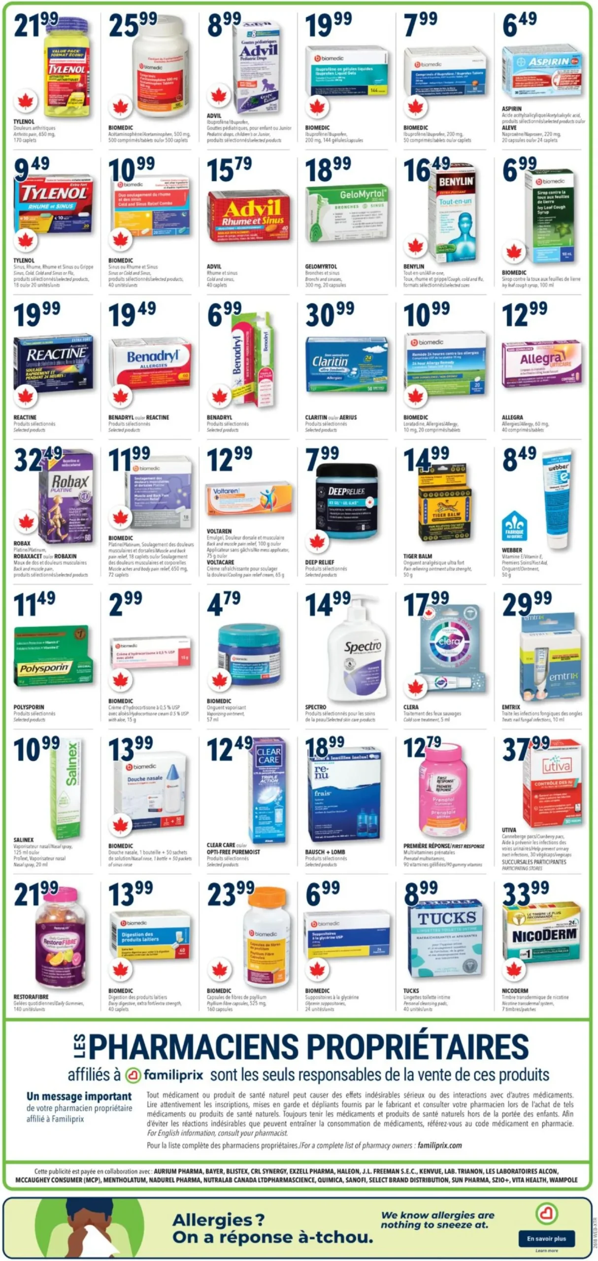 Page 3 de la Circulaire Familiprix du 30 avril au 6 mai 2026