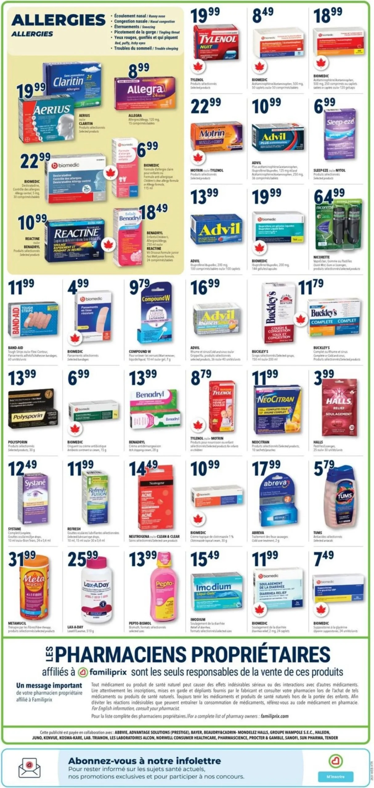 Page 4 de la Circulaire Familiprix du 30 juillet au 5 août 2026