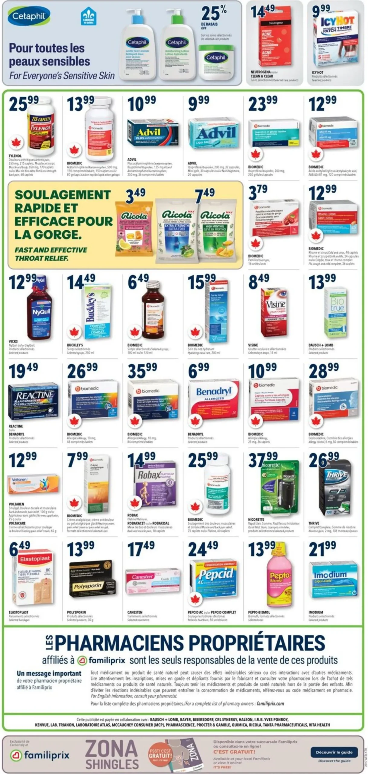 Page 4 de la Circulaire Familiprix du 9 au 15 avril 2026