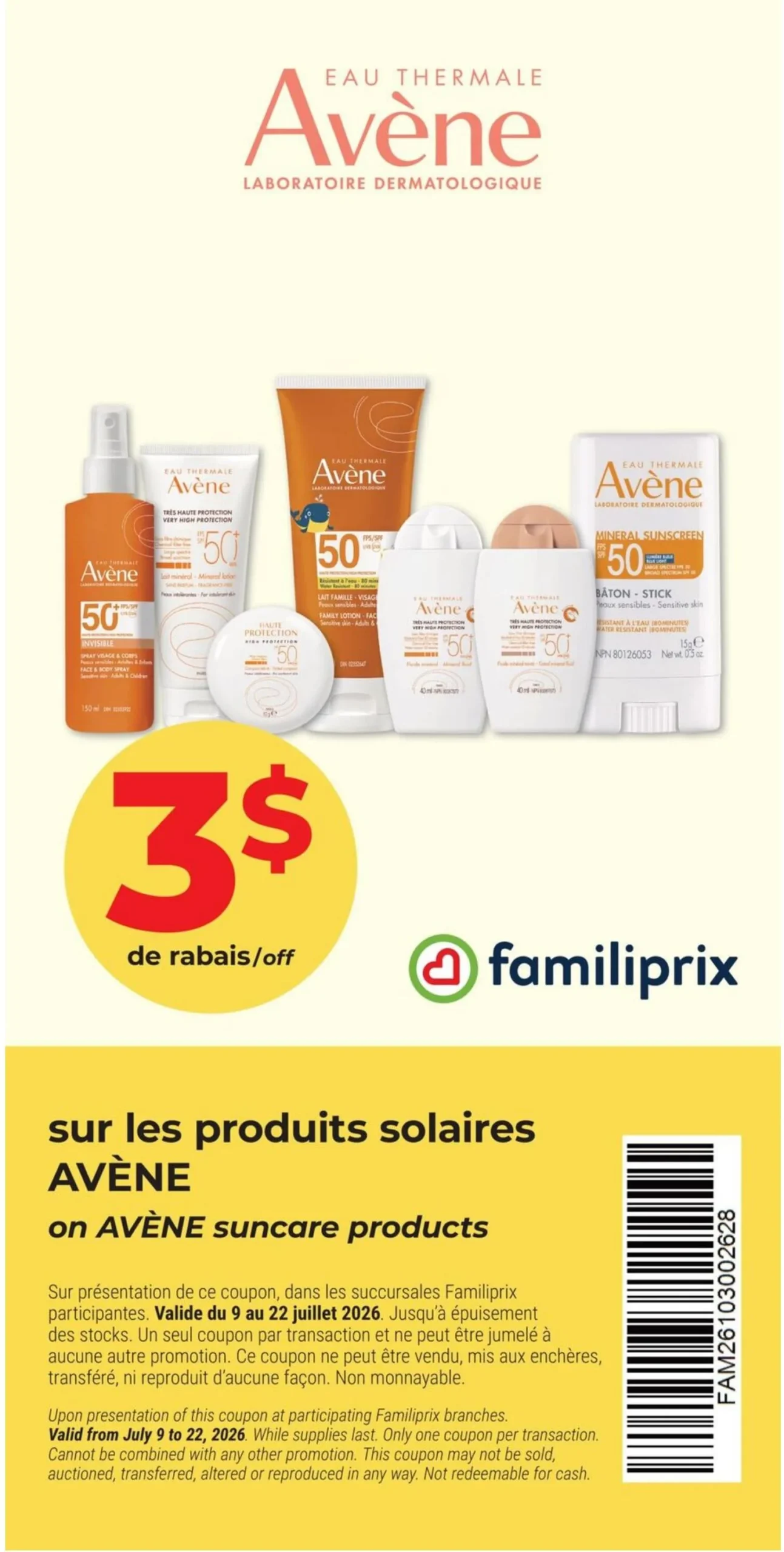Page 3 de la Circulaire Familiprix du 9 au 15 juillet 2026