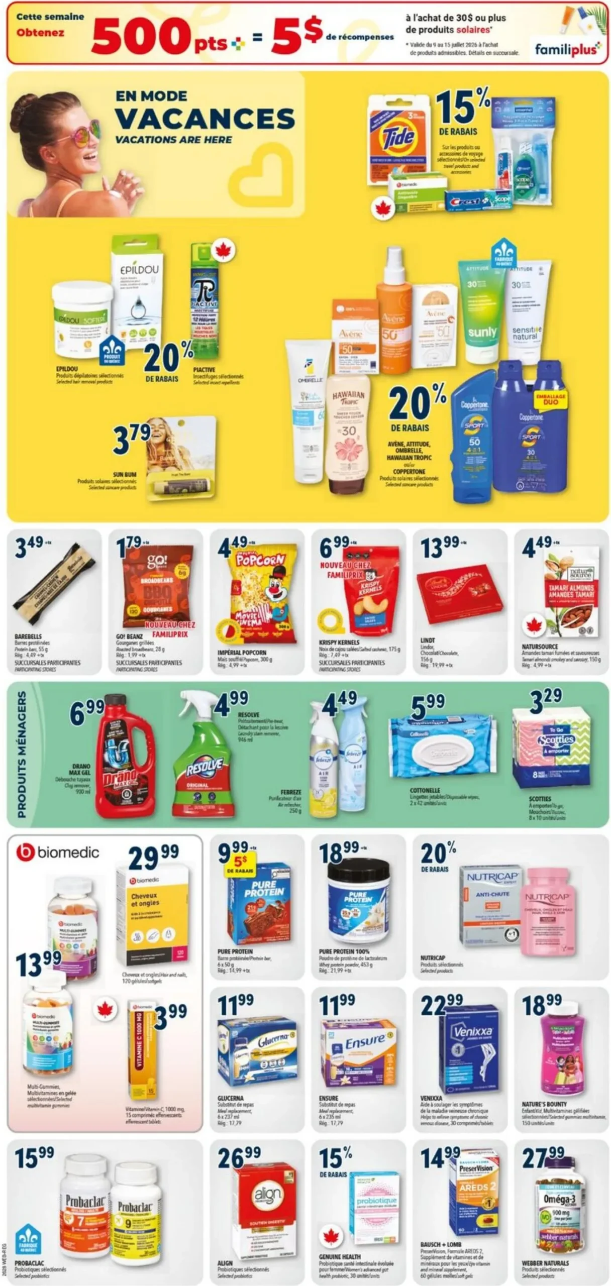 Page 8 de la Circulaire Familiprix du 9 au 15 juillet 2026
