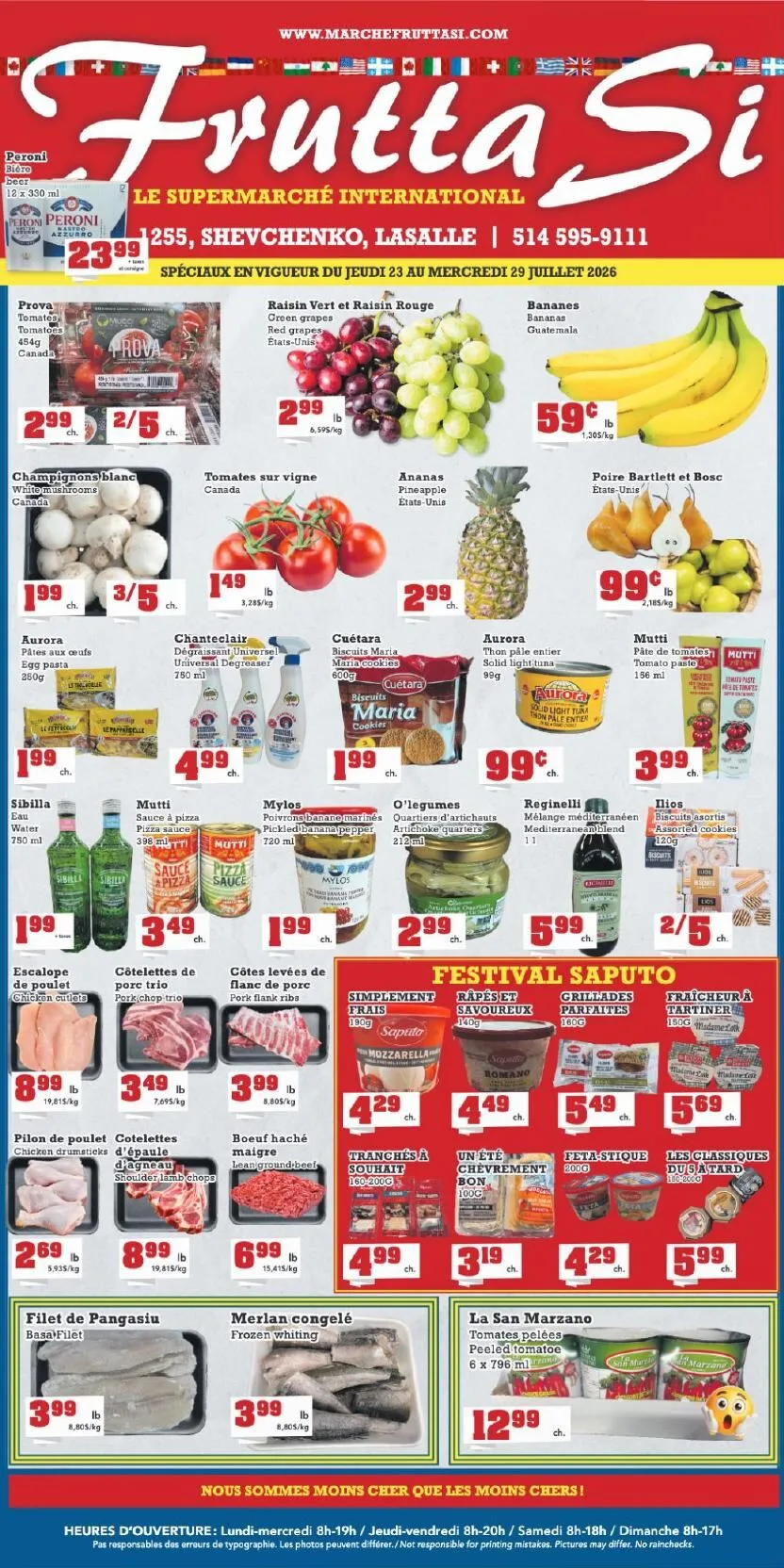 Page 1 de la Circulaire Frutta Si du 23 au 29 juillet 2026