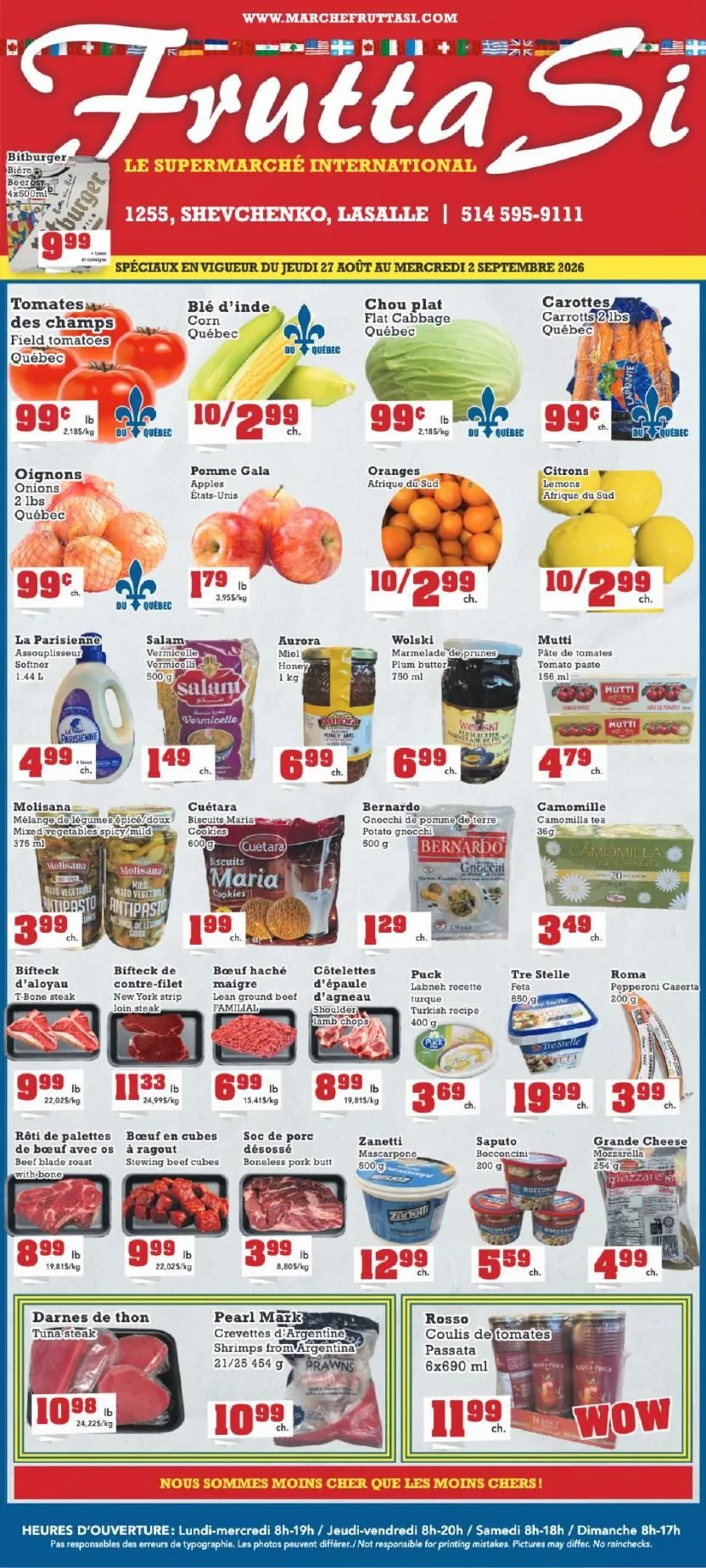 Page 1 de la Circulaire Frutta Si du 27 août au 2 septembre 2026