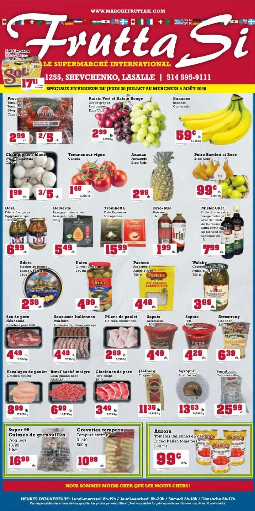 Page 1 de la Circulaire Frutta Si du 30 juillet au 5 août 2026