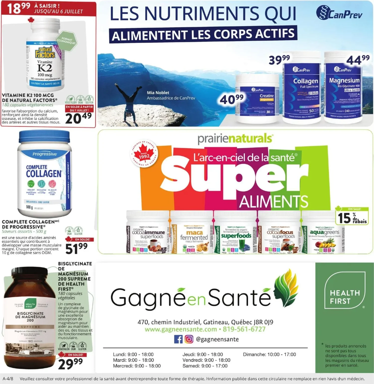 Page 4 de la circulaire Gagné En Santé 3 juill. au 18 juill.