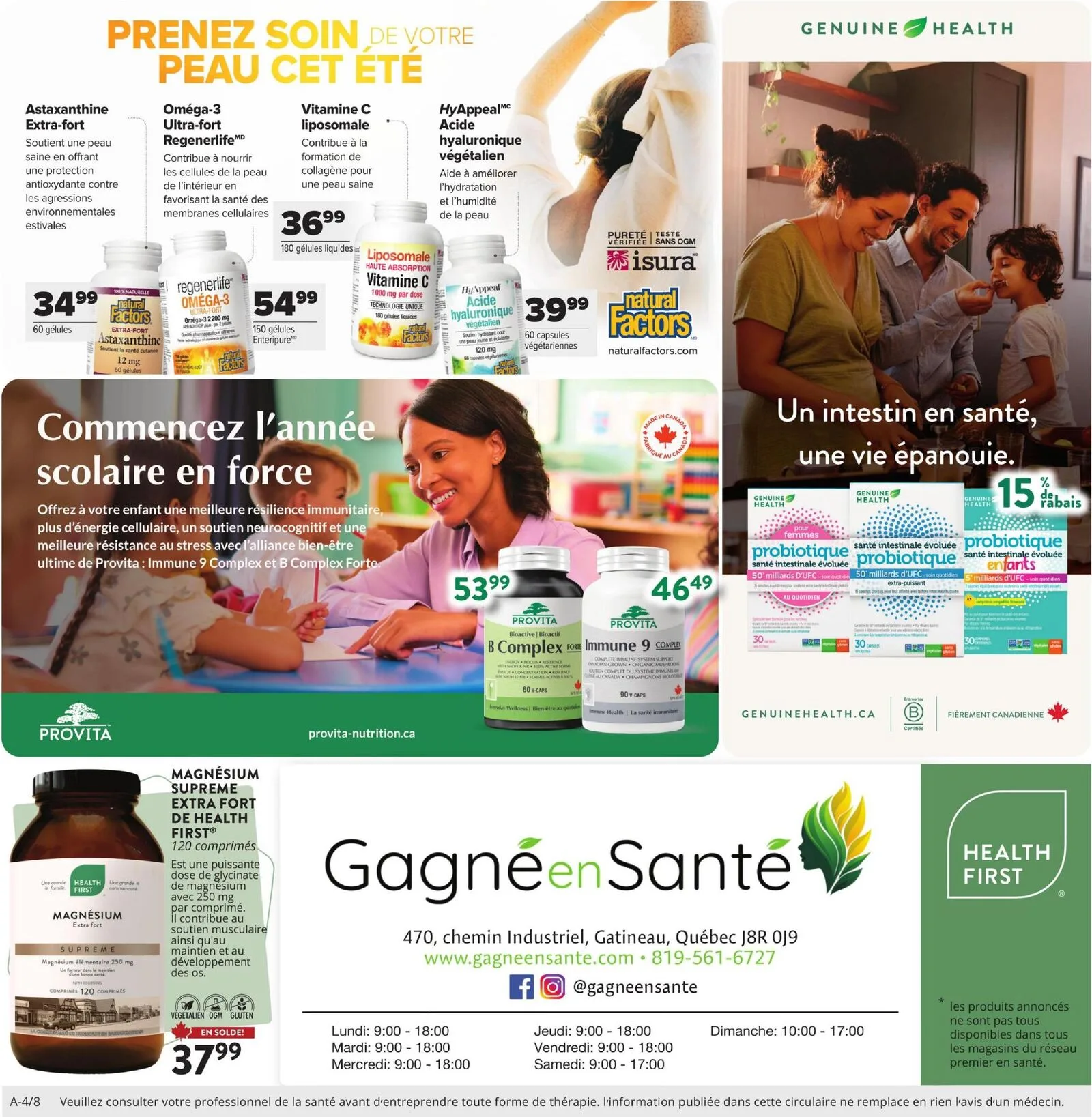 Page 4 de la Circulaire Gagné en Santé du 7 au 22 août 2026