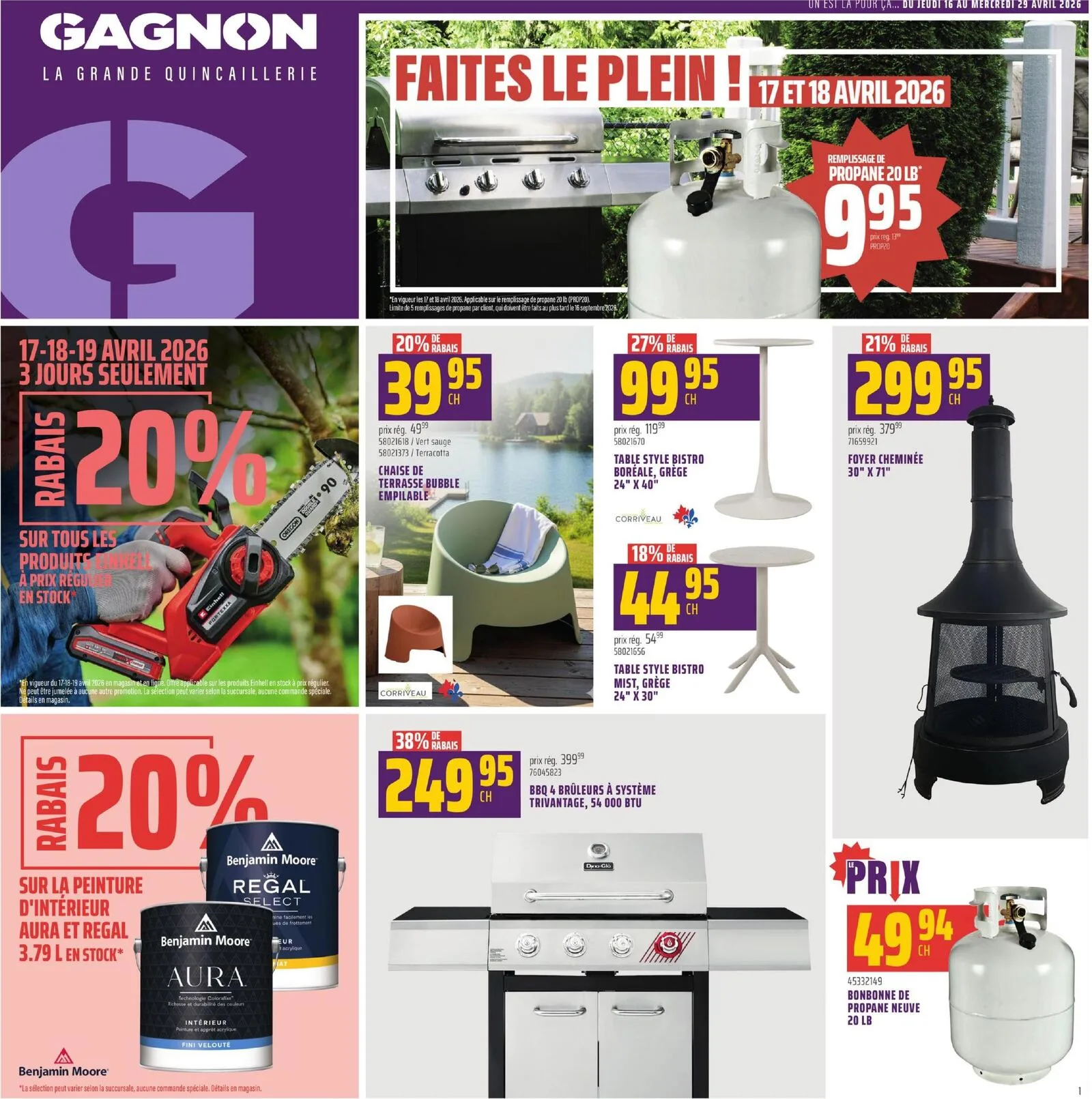 Page 1 de la Circulaire Gagnon du 16 au 29 avril 2026