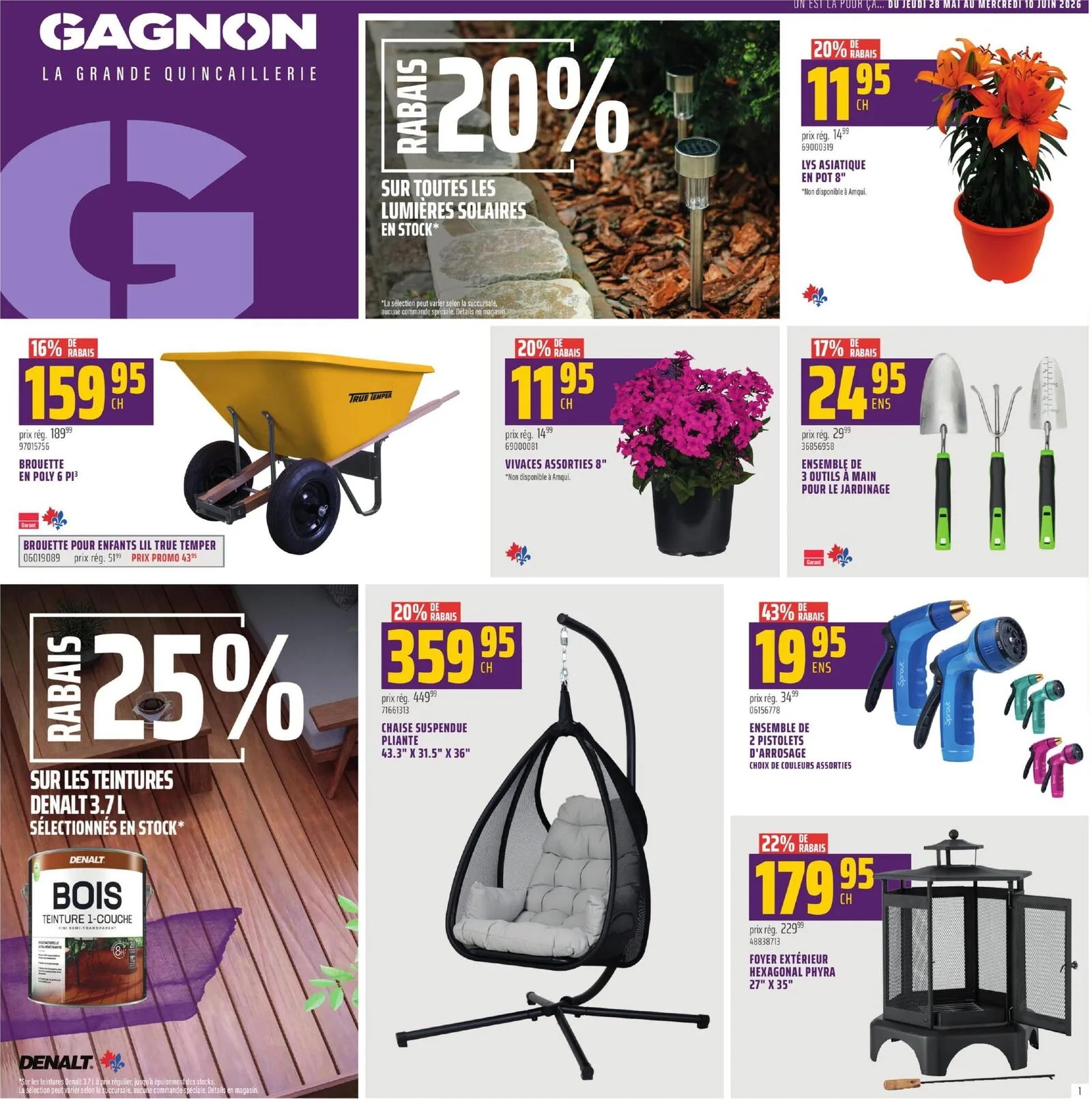 Page 1 de la Circulaire Gagnon du 28 mai au 10 juin 2026