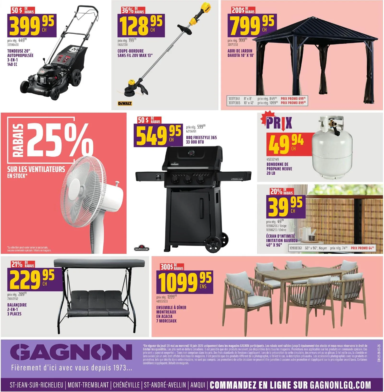 Page 2 de la Circulaire Gagnon du 28 mai au 10 juin 2026