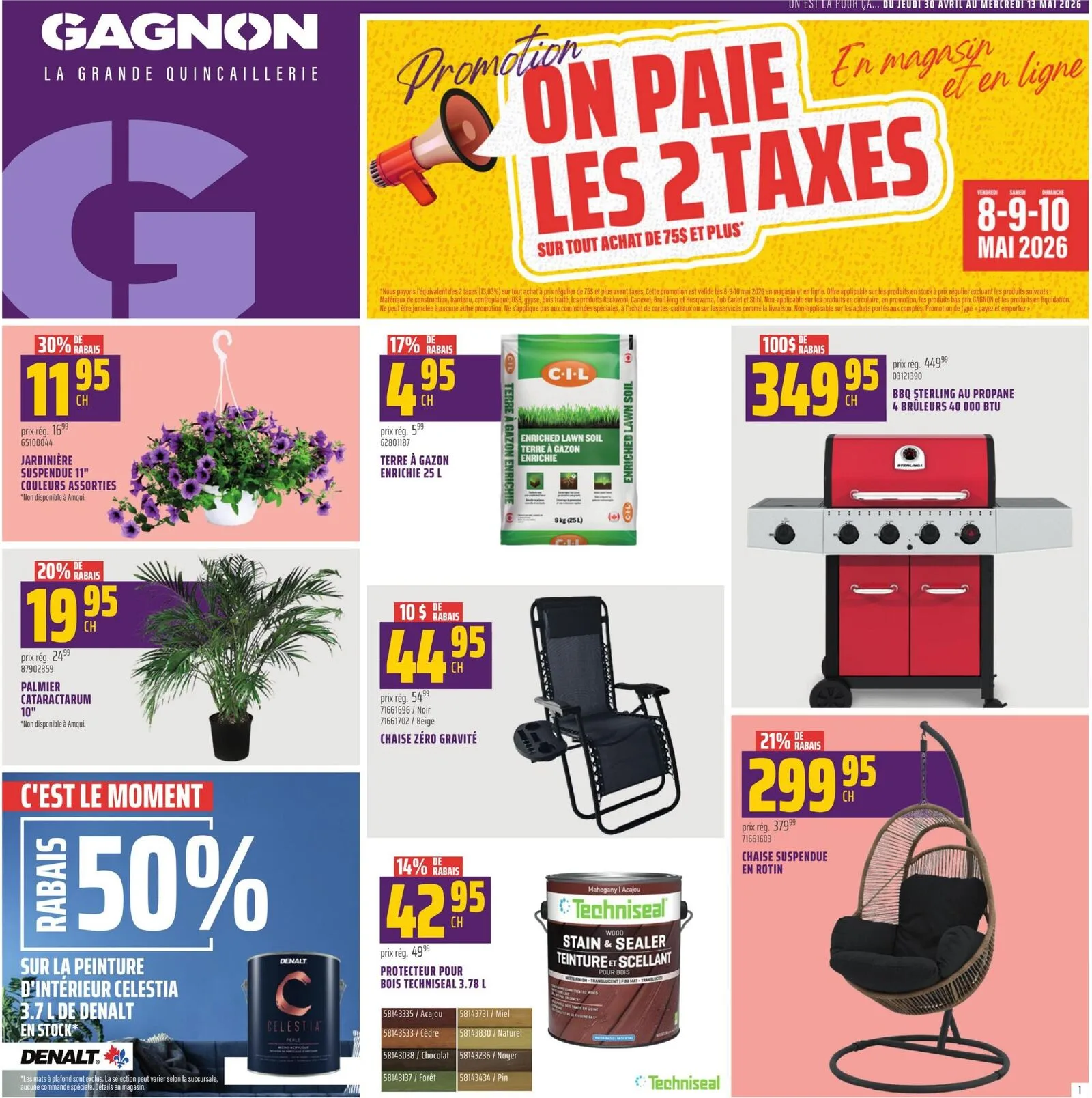 Page 1 de la Circulaire Gagnon du 30 avril au 13 mai 2026