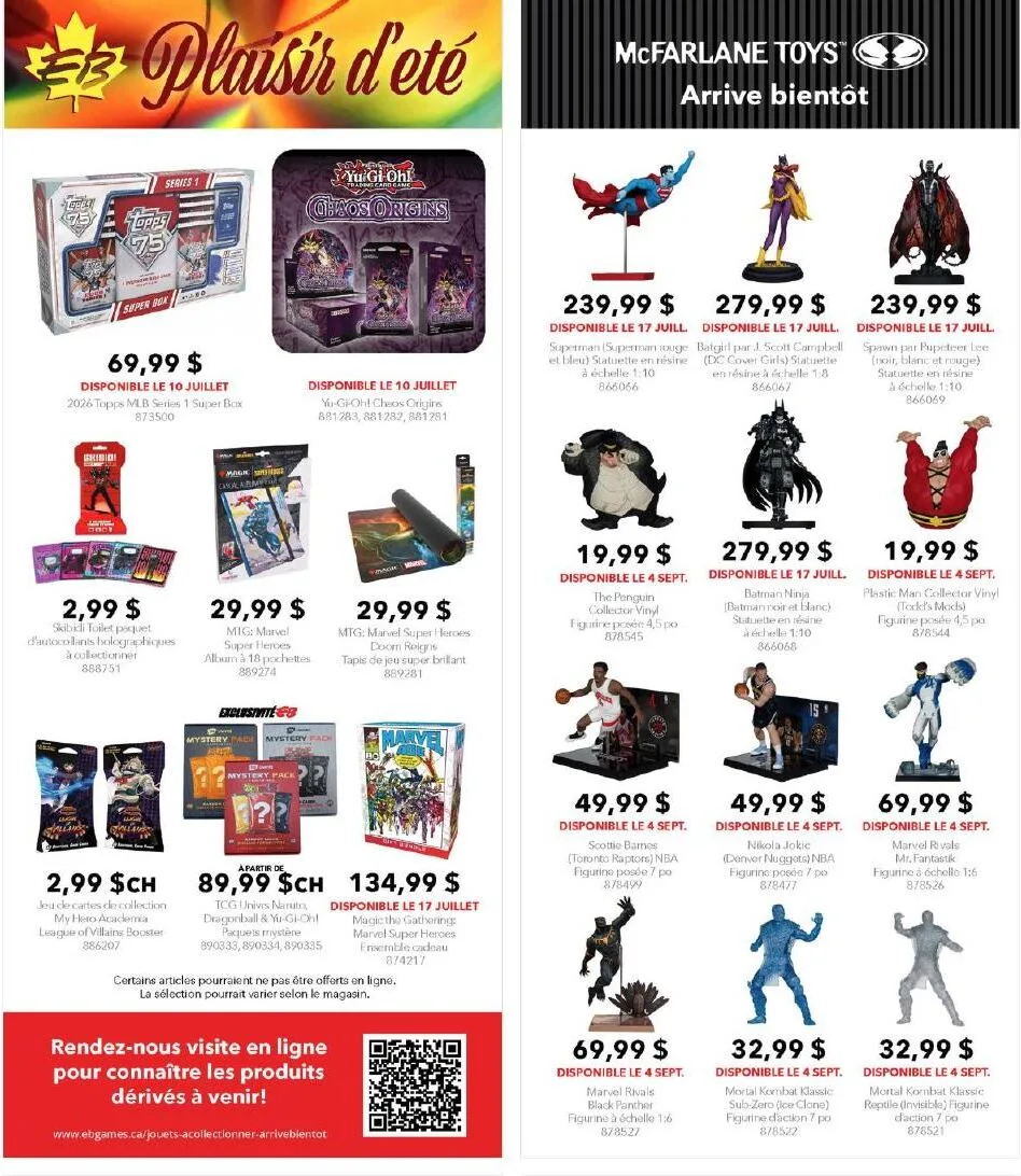 Page 2 de la Circulaire GameStop Nouveautés du 1 au 31 juillet 2026