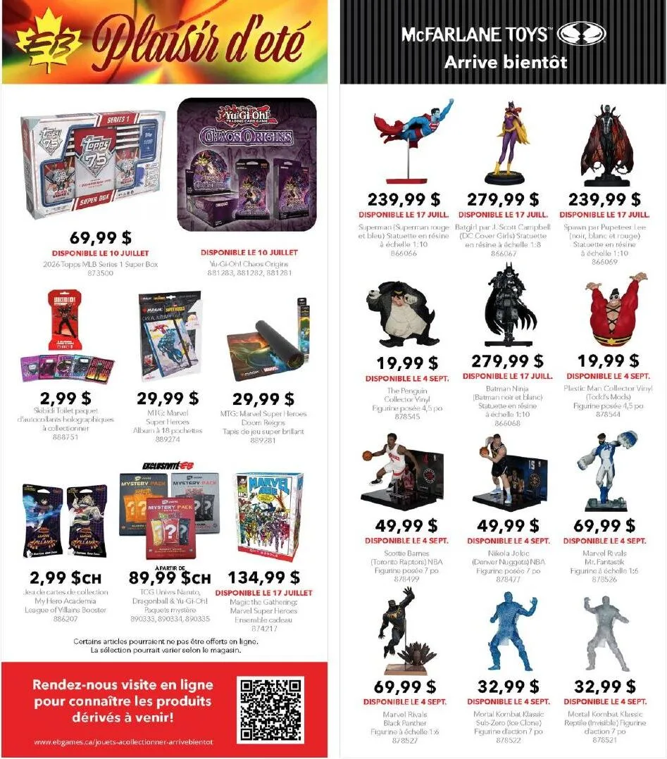 Page 2 de la Circulaire GameStop Nouveautés du 5 juillet au 2 août 2026