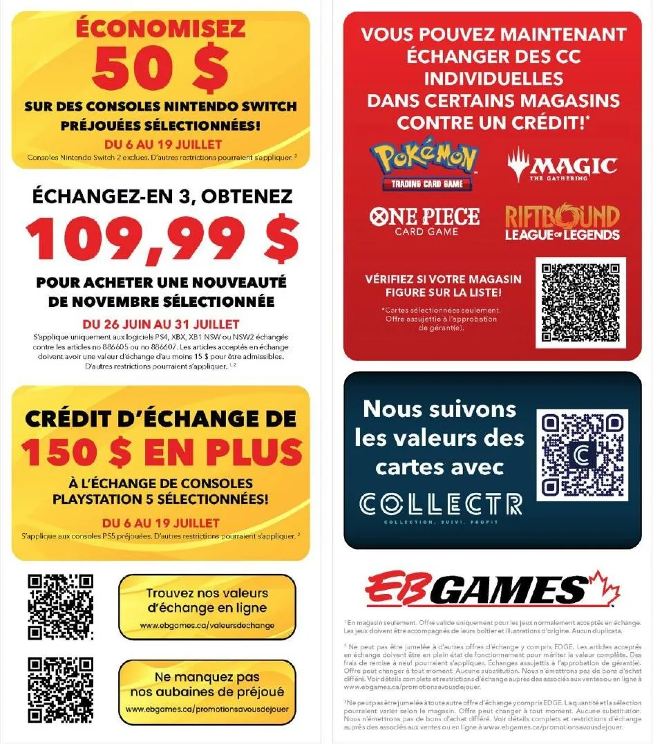 Page 3 de la Circulaire GameStop Nouveautés du 5 juillet au 2 août 2026