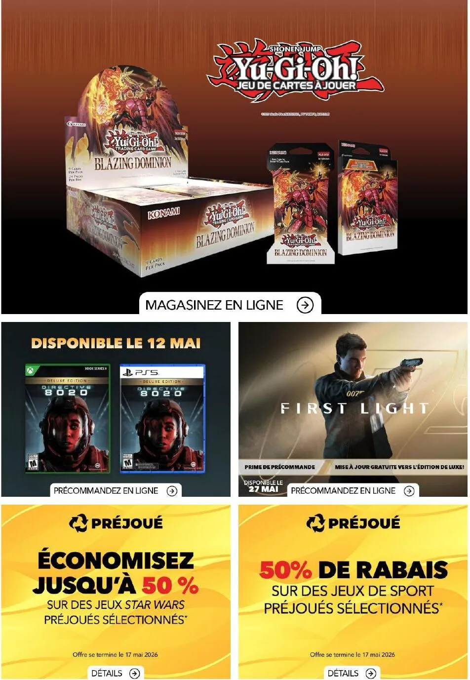 Page 1 de la Circulaire Gamestop du 7 au 13 mai 2026