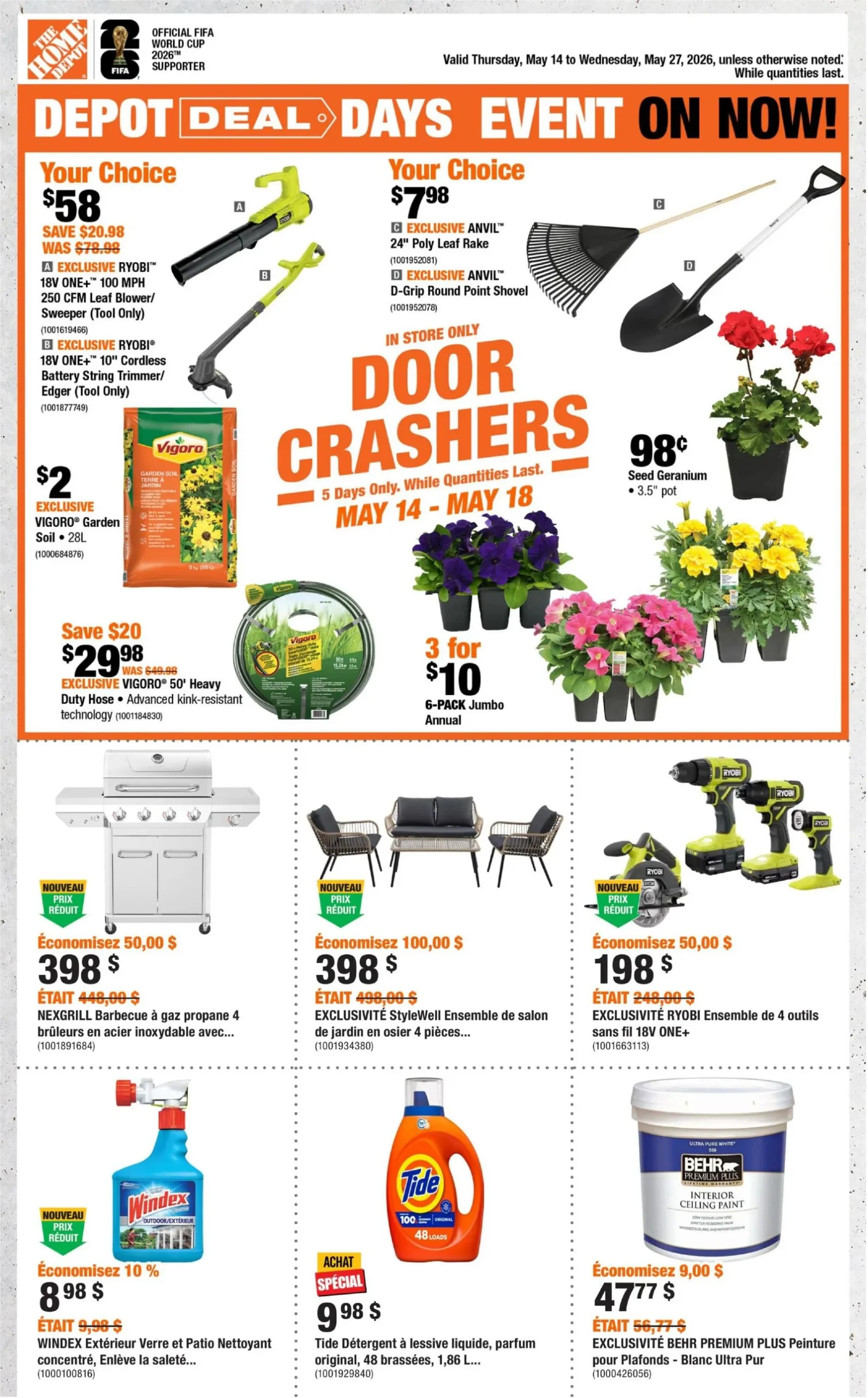 Page 1 de la Circulaire Home Depot du 14 au 27 mai 2026