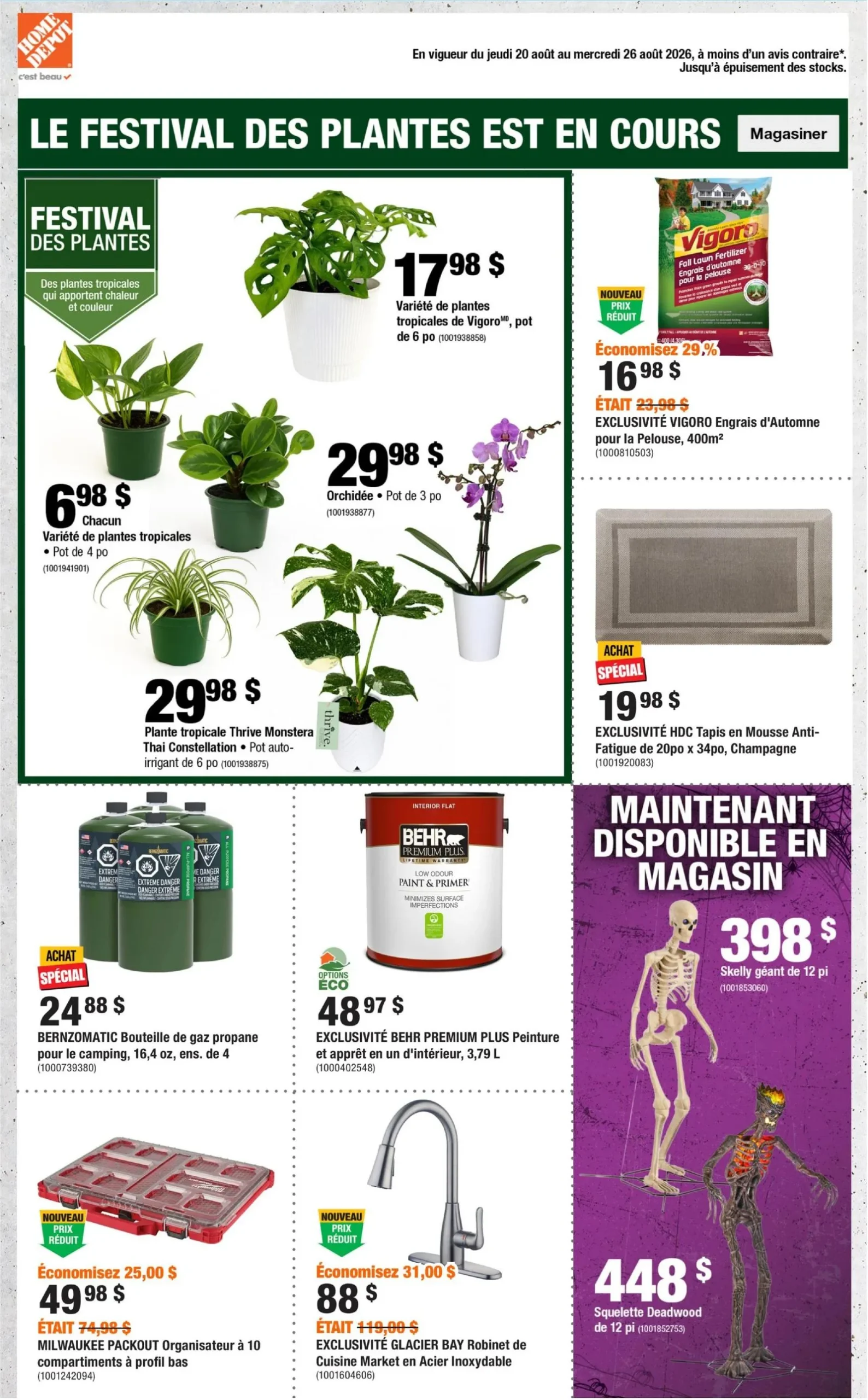Page 1 de la Circulaire Home Depot du 20 au 26 août 2026