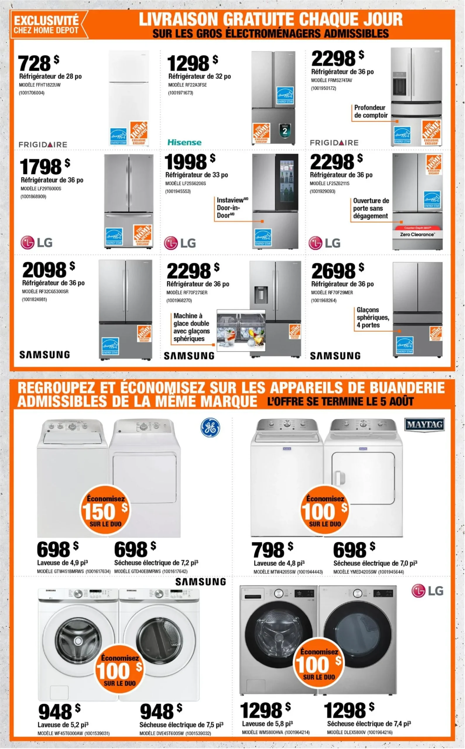 Page 5 de la Circulaire Home Depot du 23 juillet au 5 août 2026