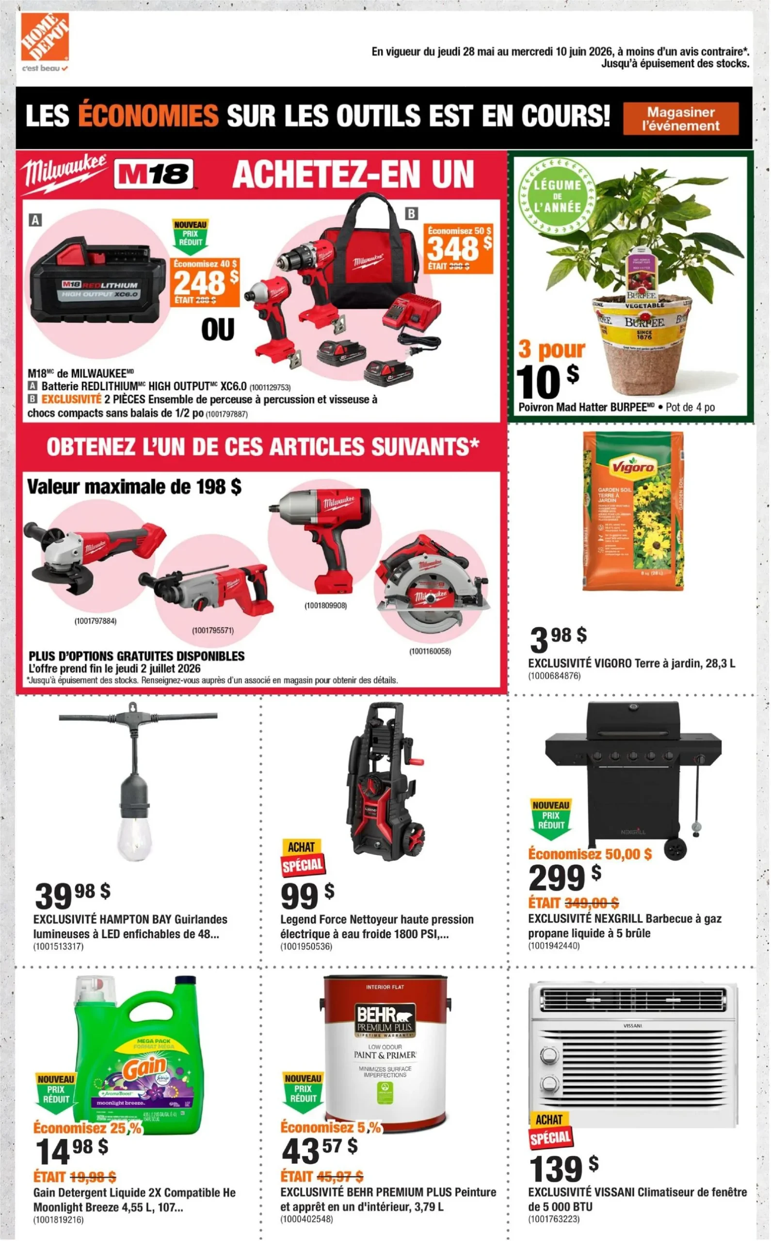 Page 1 de la Circulaire Home Depot du 28 mai au 10 juin 2026
