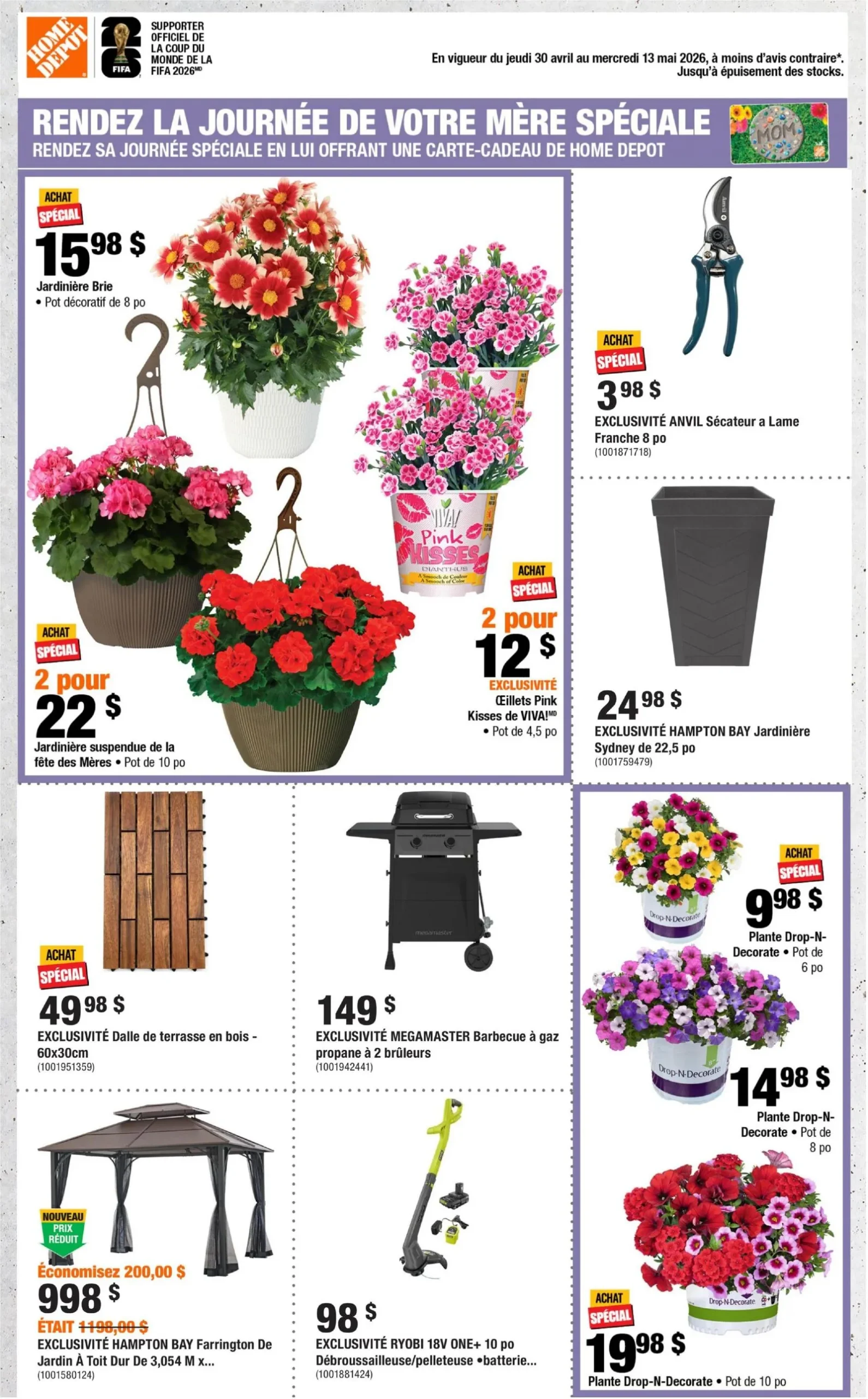 Page 1 de la Circulaire Home Depot du 30 avril au 13 mai 2026