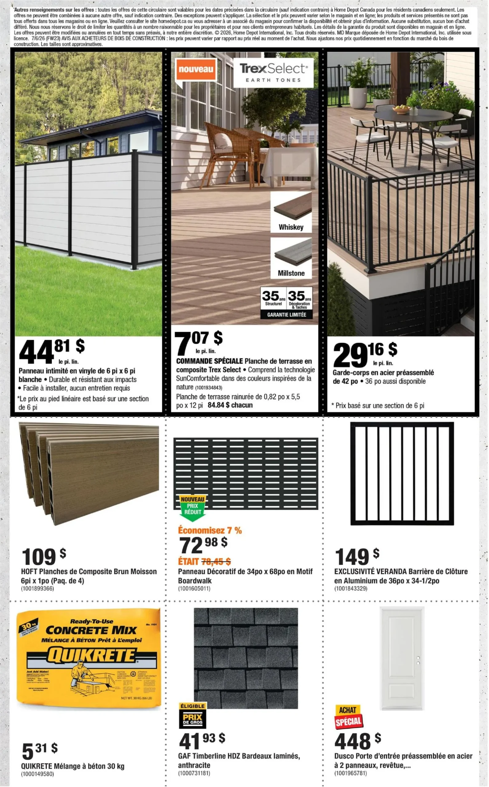 Page 7 de la Circulaire Home Depot du 9 au 22 juillet 2026