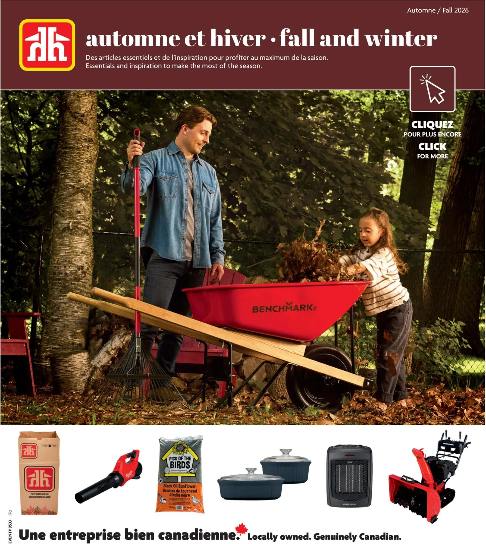 Page 1 de la Circulaire Home Hardware Automne et Hiver du 13 août au 4 novembre 2026