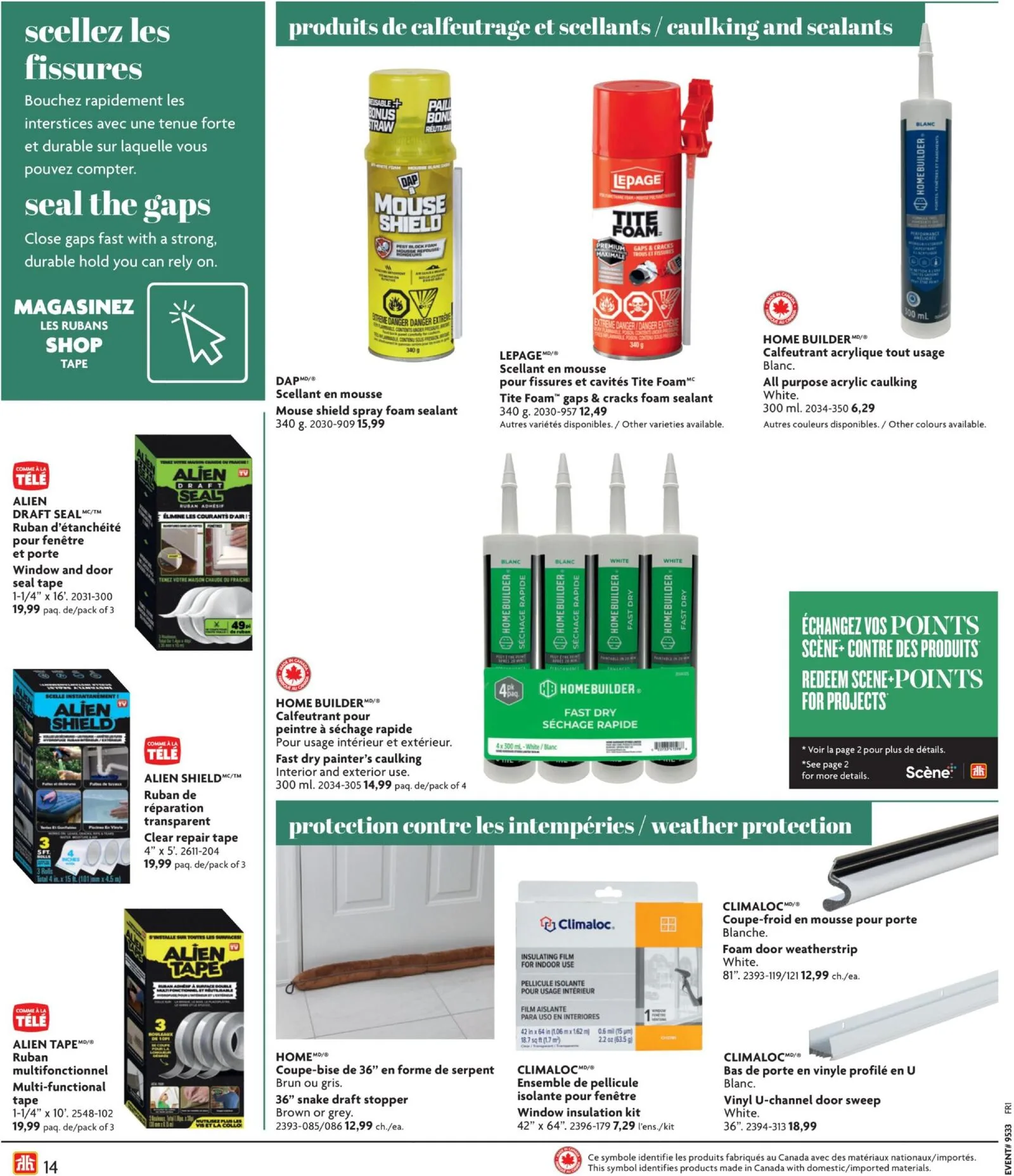 Page 14 de la Circulaire Home Hardware Automne et Hiver du 13 août au 4 novembre 2026
