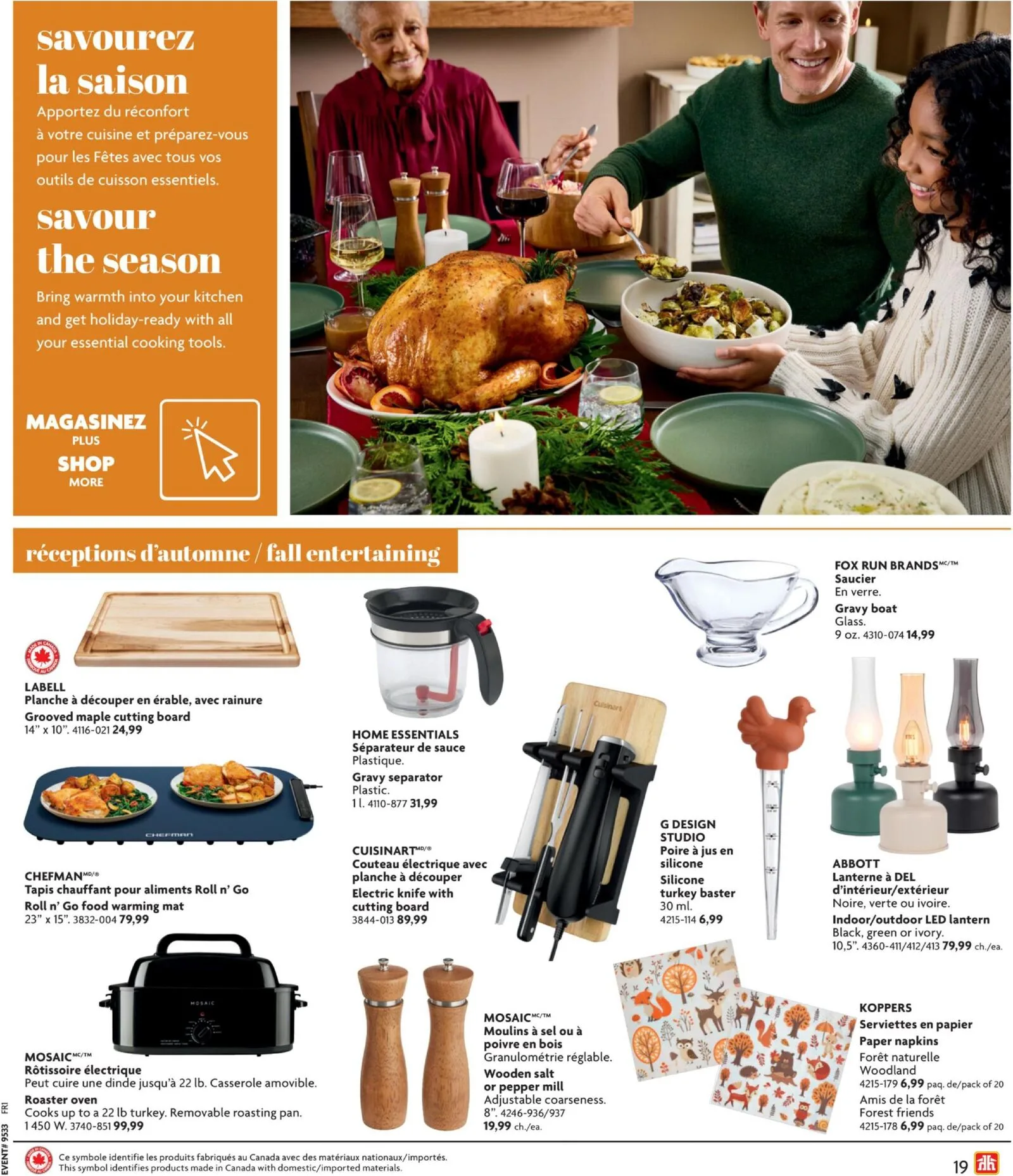 Page 19 de la Circulaire Home Hardware Automne et Hiver du 13 août au 4 novembre 2026