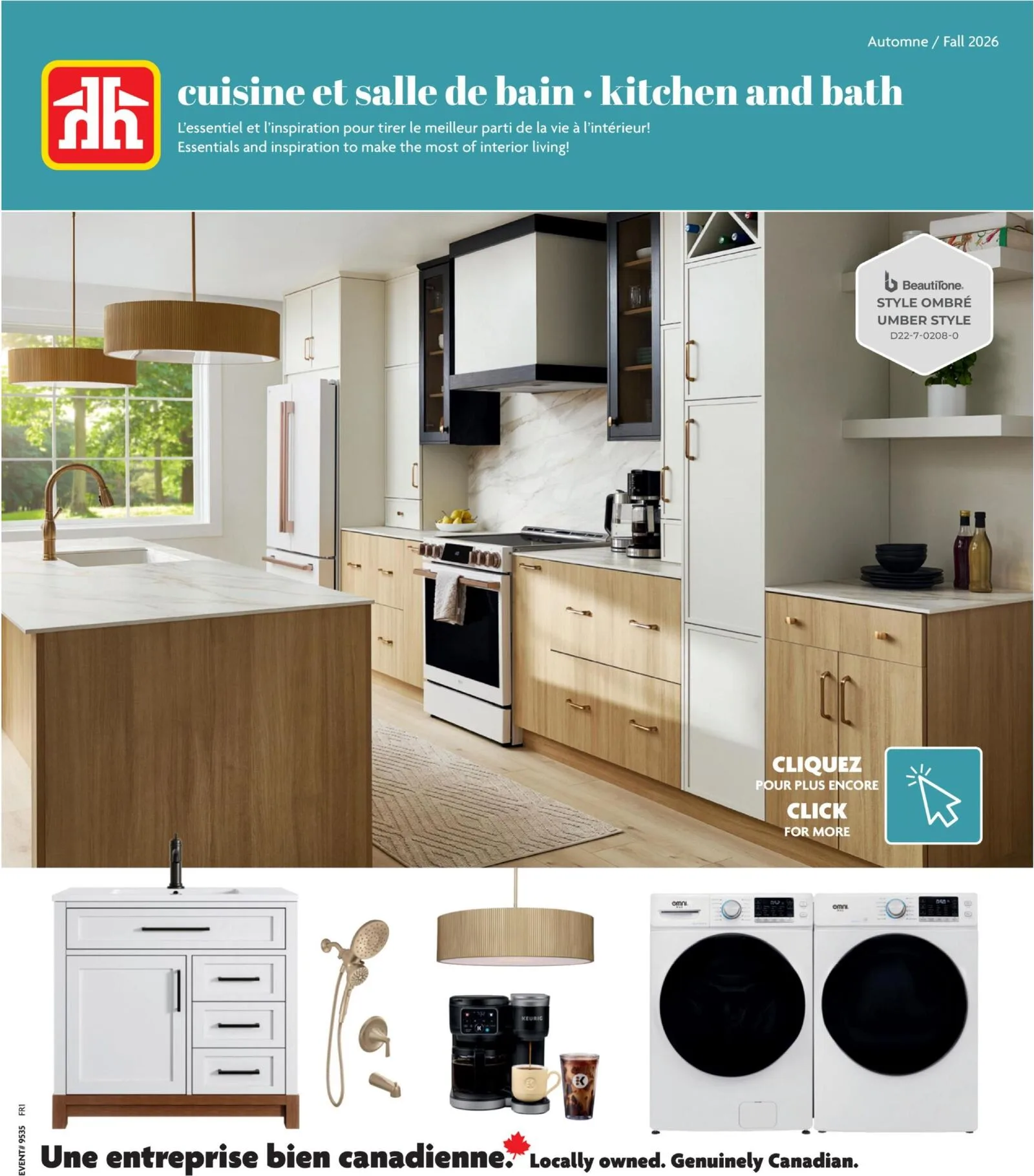 Page 1 de la Circulaire Home Hardware Cuisine et Sale de bain du 27 août au 18 novembre 2026