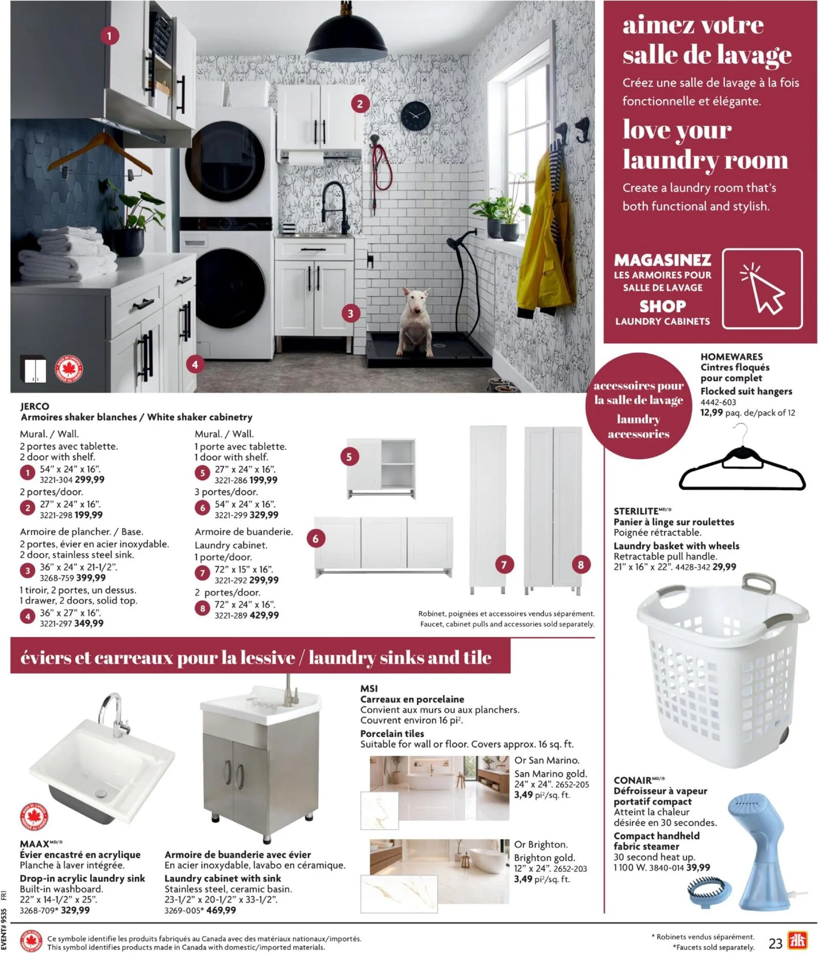 Page 23 de la Circulaire Home Hardware Cuisine et Sale de bain du 27 août au 18 novembre 2026