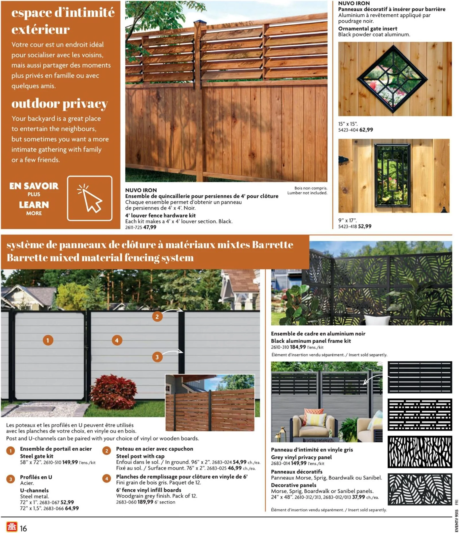 Page 16 de la Circulaire Home Hardware Guide de Construction du 9 avril au 31 juillet 2026