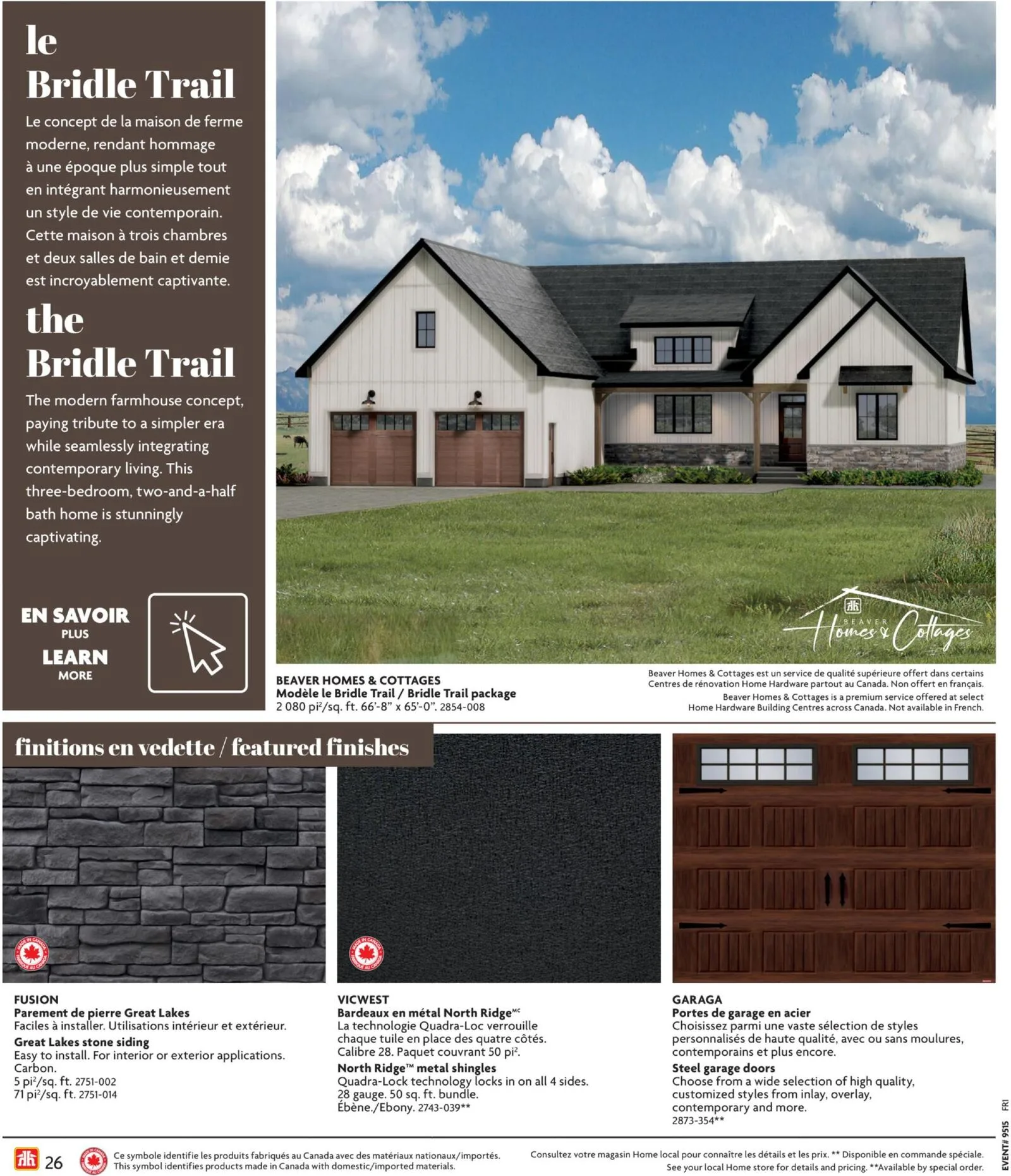 Page 26 de la Circulaire Home Hardware Guide de Construction du 9 avril au 31 juillet 2026