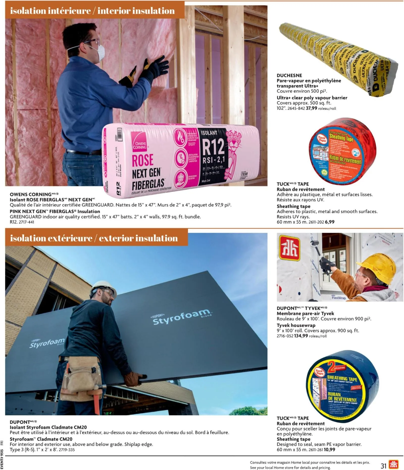 Page 31 de la Circulaire Home Hardware Guide de Construction du 9 avril au 31 juillet 2026