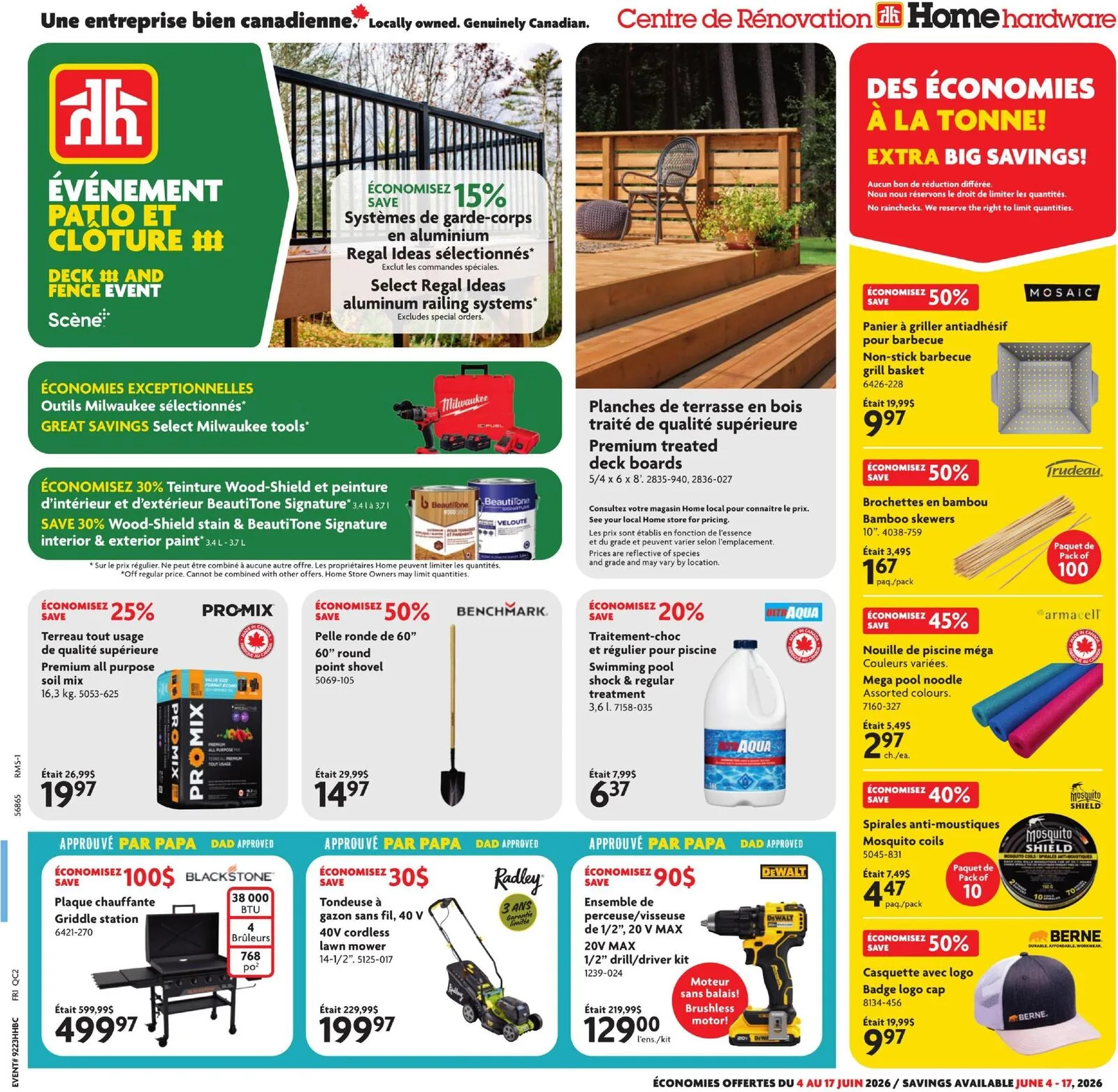 Page 1 de la Circulaire Home Hardware LBM du 4 au 17 juin 2026