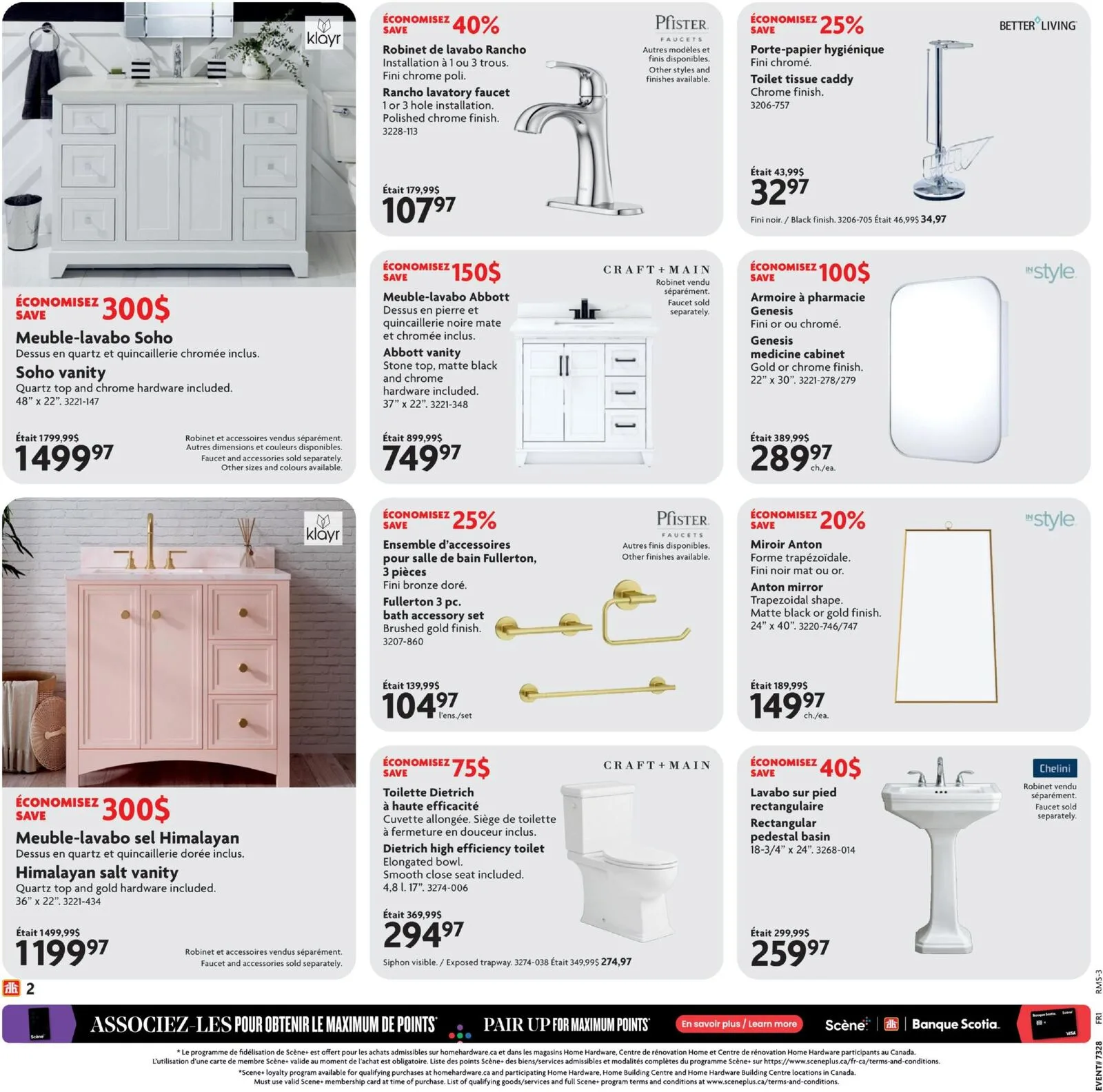 Page 2 de la Circulaire Home Hardware Solde de salle de bain du 9 juillet au 5 août 2026