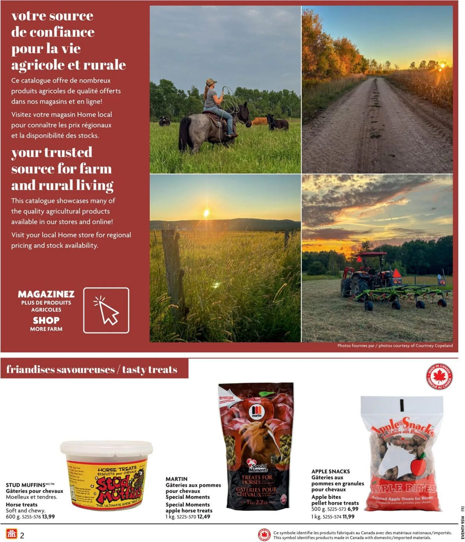 Page 2 de la Circulaire Home Hardware Vie à la ferme du 2 avril au 31 décembre 2026