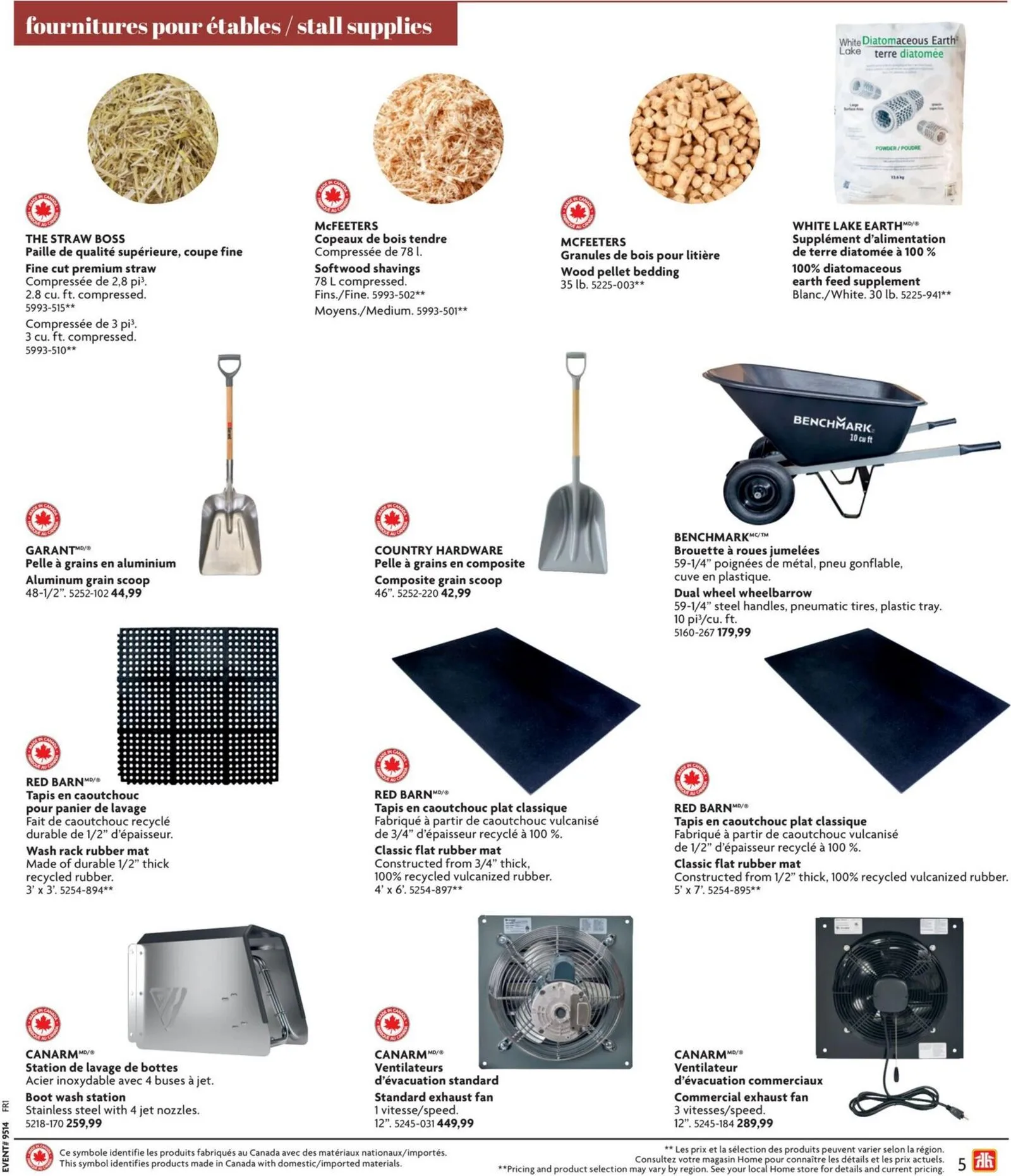 Page 5 de la Circulaire Home Hardware Vie à la ferme du 2 avril au 31 décembre 2026