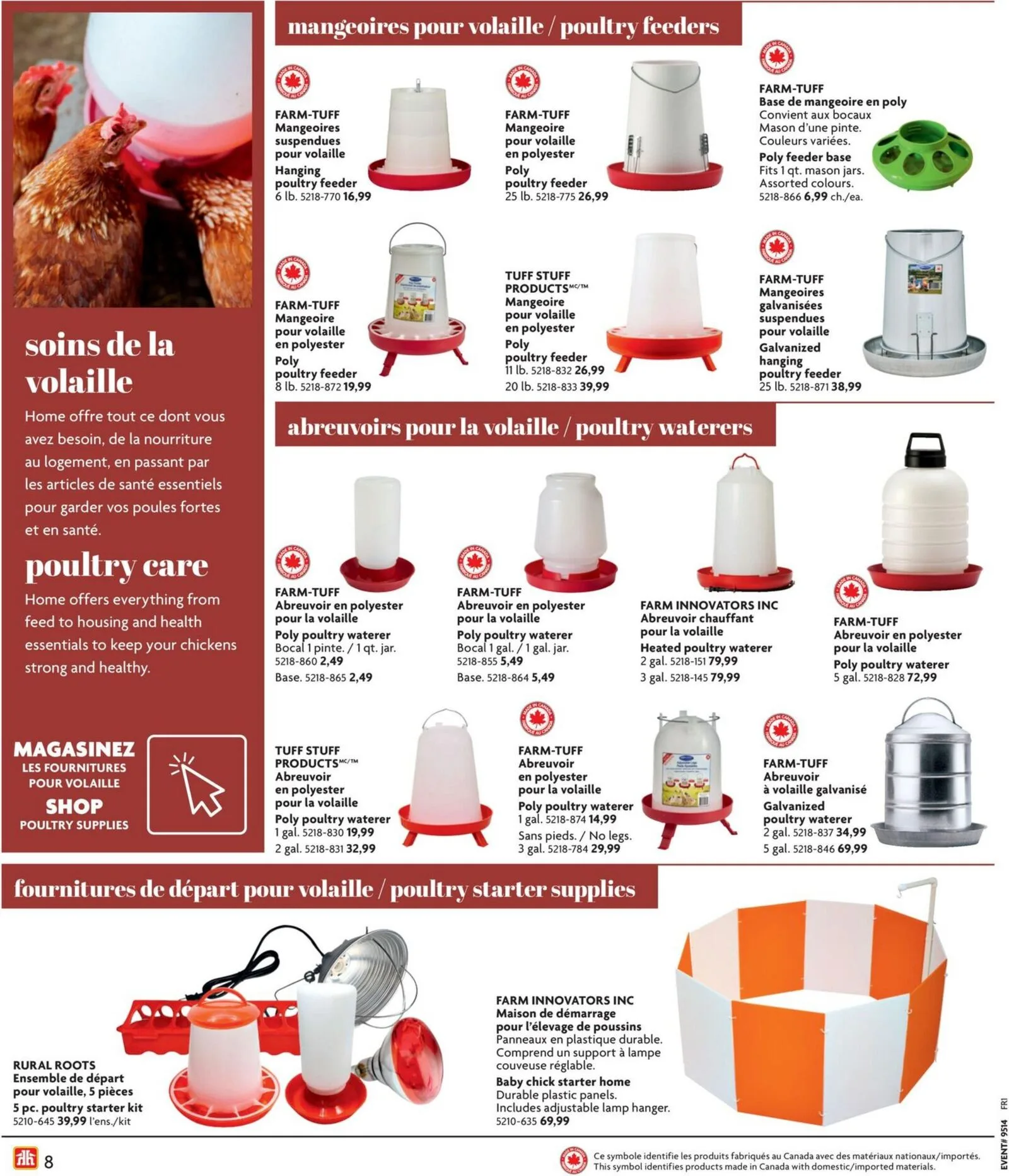 Page 8 de la Circulaire Home Hardware Vie à la ferme du 2 avril au 31 décembre 2026