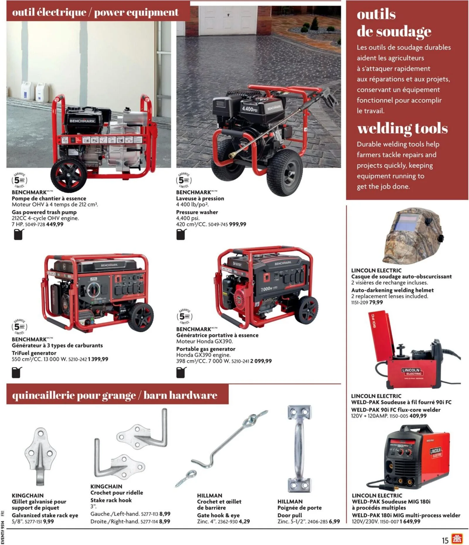 Page 15 de la Circulaire Home Hardware Vie à la ferme du 2 avril au 31 décembre 2026