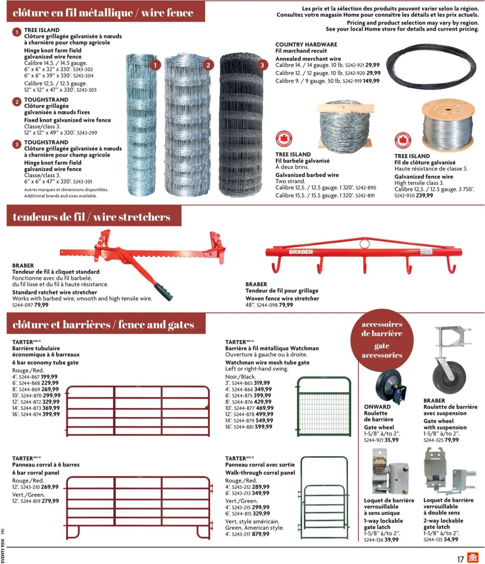 Page 17 de la Circulaire Home Hardware Vie à la ferme du 2 avril au 31 décembre 2026