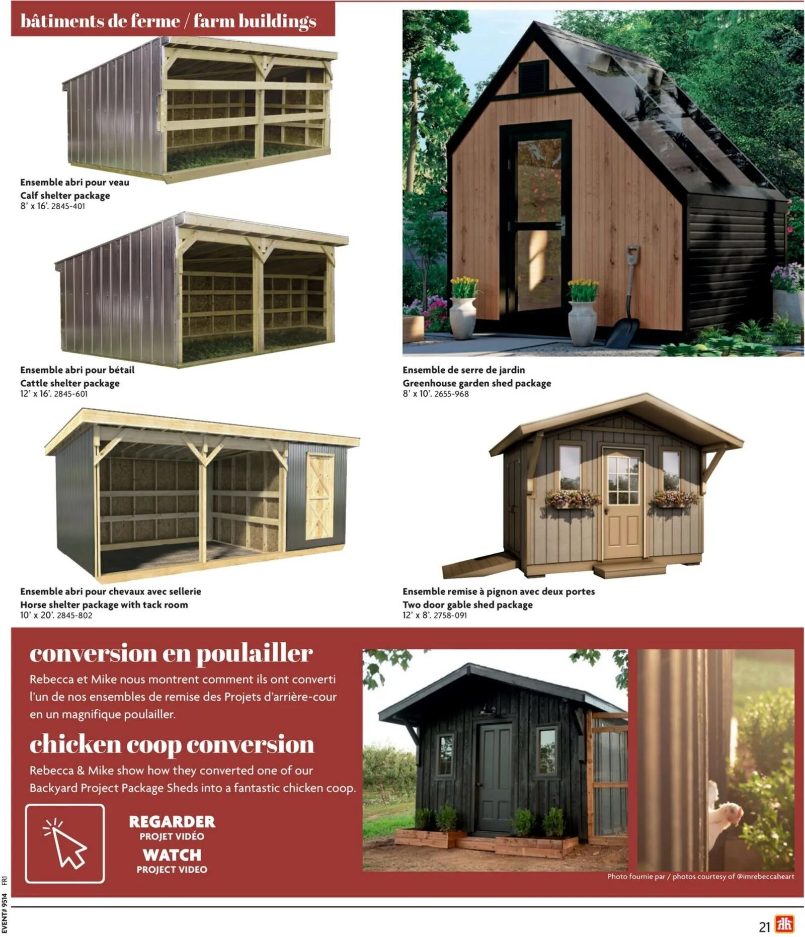 Page 21 de la Circulaire Home Hardware Vie à la ferme du 2 avril au 31 décembre 2026
