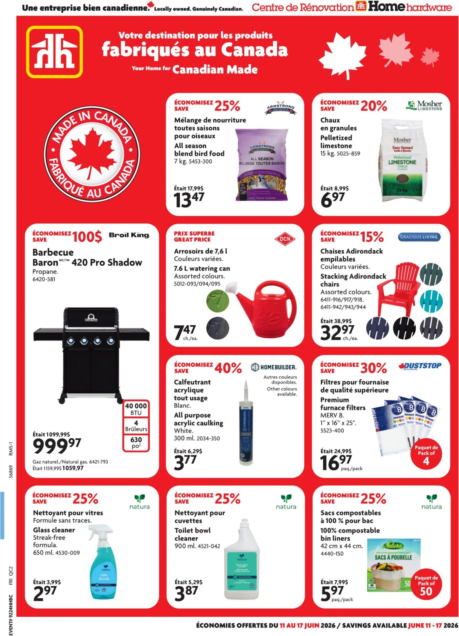 Page 1 de la Circulaire Home Hardware du 11 au 17 juin 2026