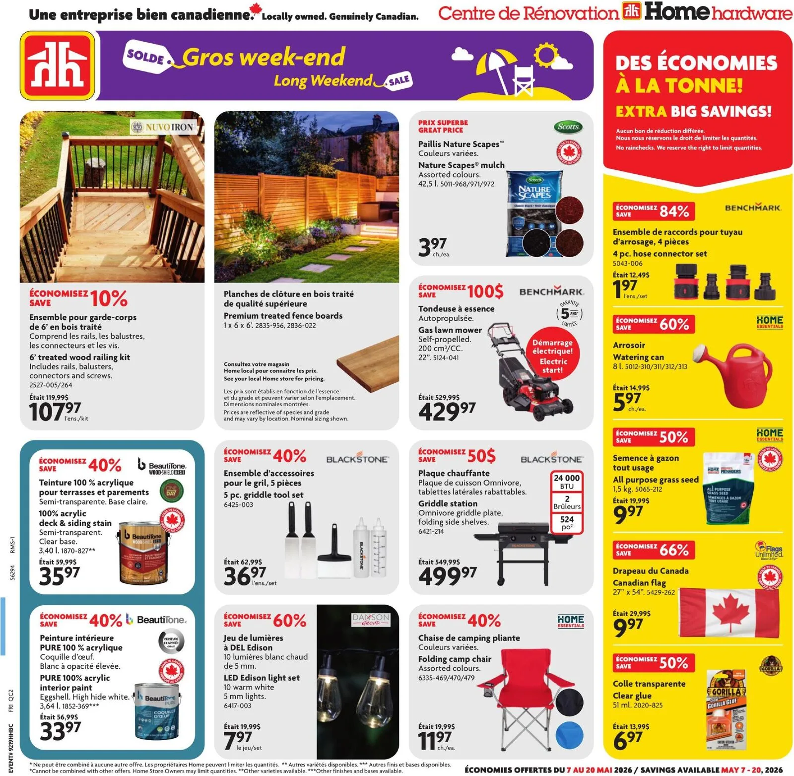 Page 1 de la Circulaire Home Hardware du 7 au 20 mai 2026