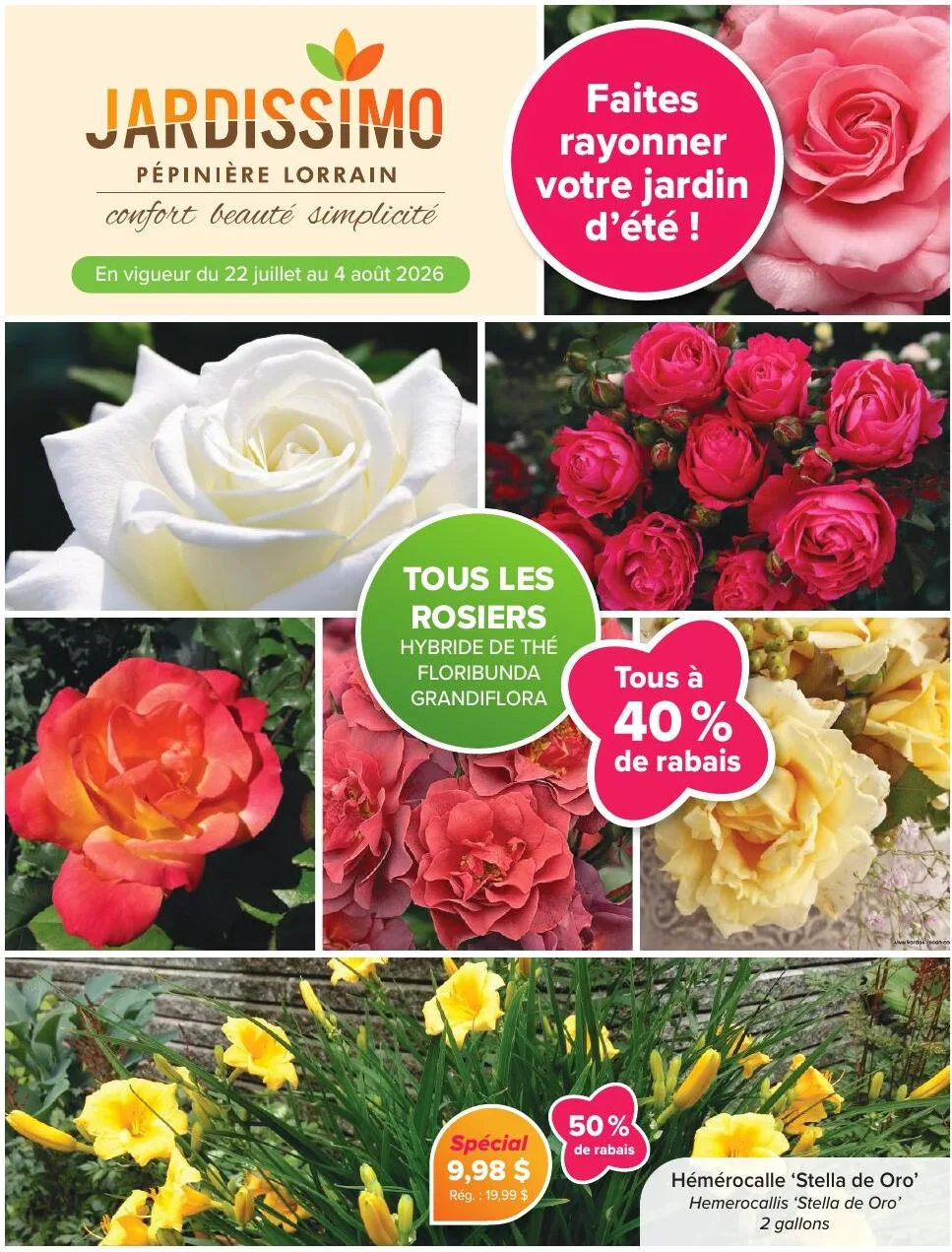 Page 1 de la Circulaire Jardissimo du 22 juillet au 4 août 2026