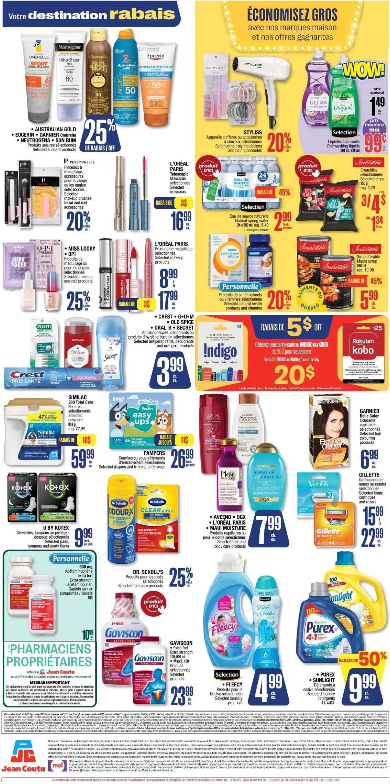 Page 2 de la Circulaire Jean Coutu du 11 au 17 juin 2026 scr