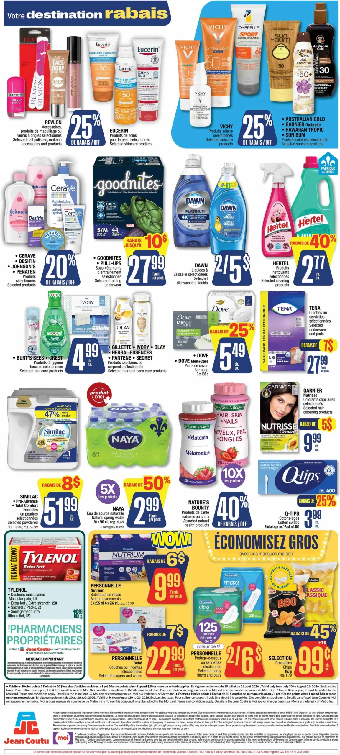 Page 2 de la Circulaire Jean Coutu du 20 au 26 août 2026