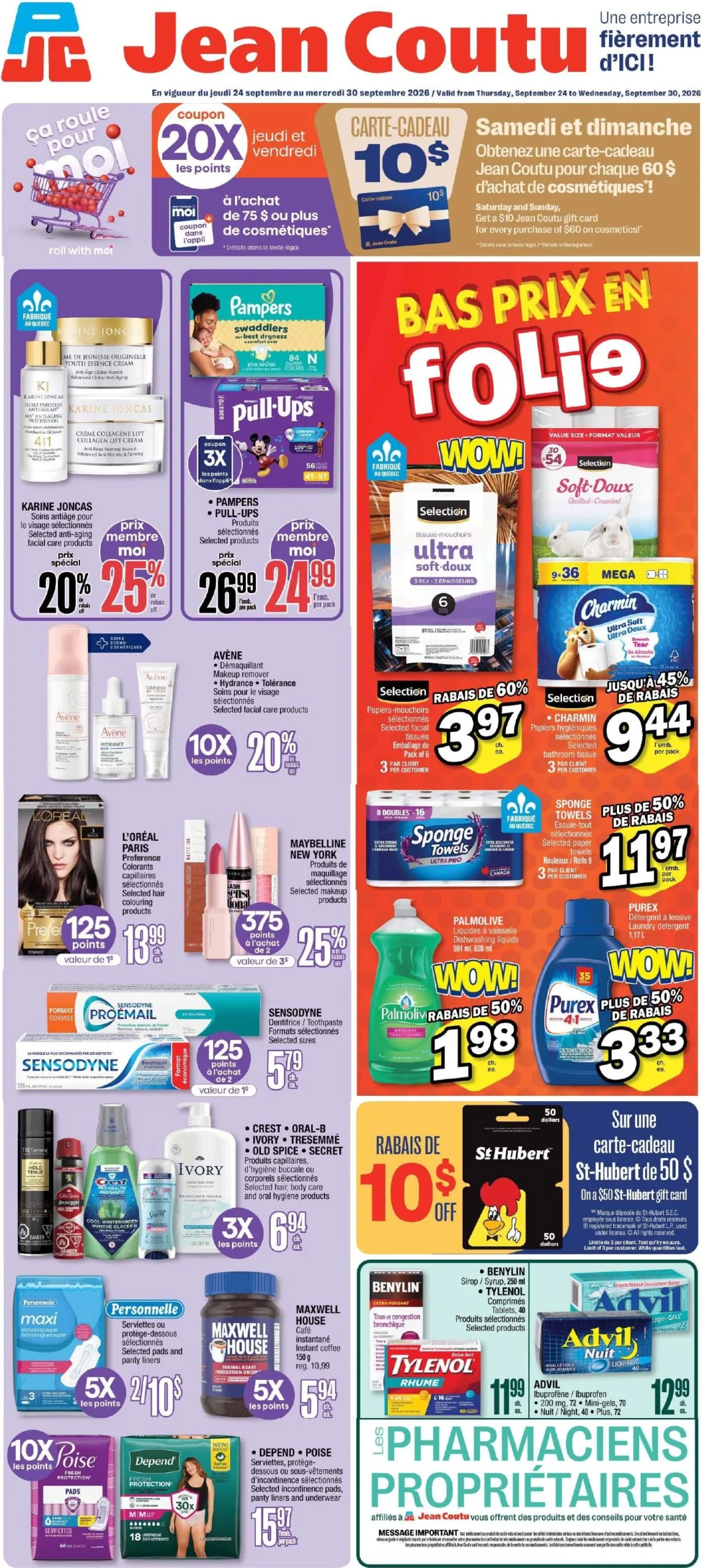 Page 1 de la Circulaire Jean Coutu du 24 au 30 septembre 2026