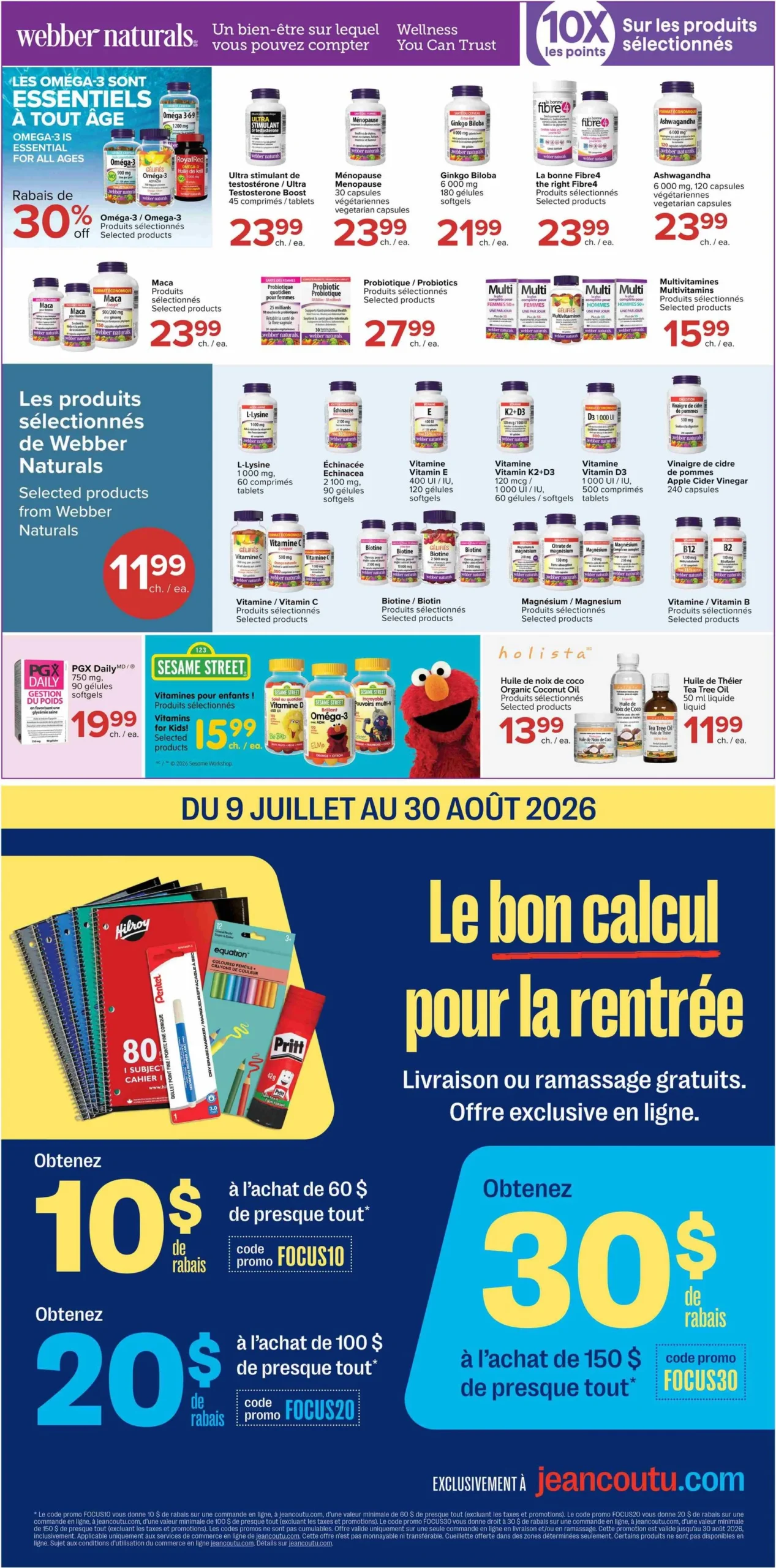 Page 11 de la Circulaire Jean Coutu du 6 au 12 août 2026