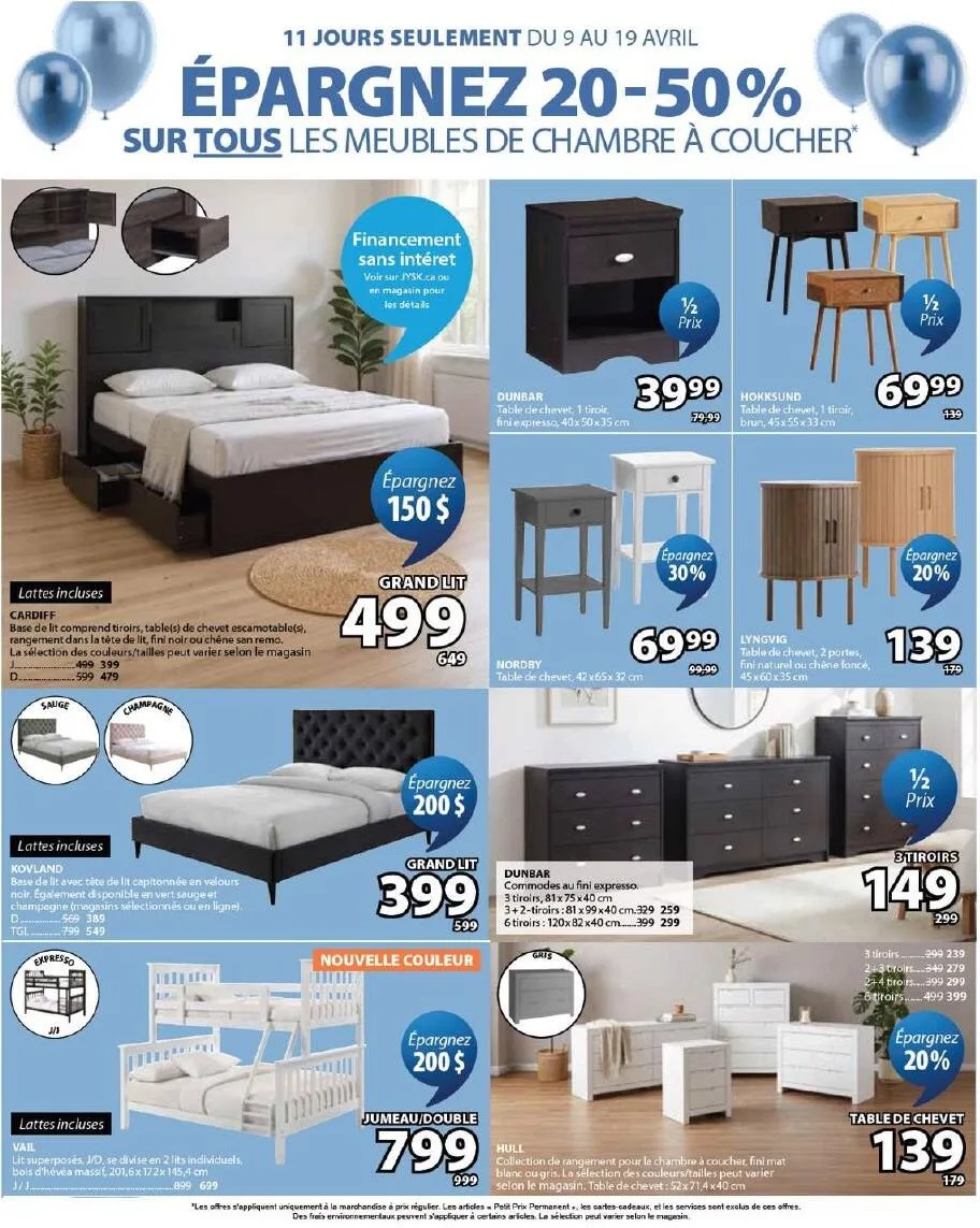 Page 13 de la Circulaire Jysk du 9 au 22 avril 2026