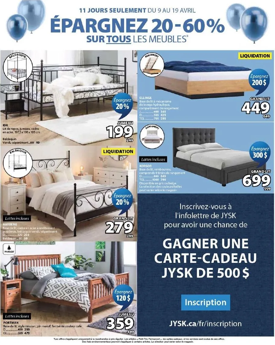 Page 28 de la Circulaire Jysk du 9 au 22 avril 2026